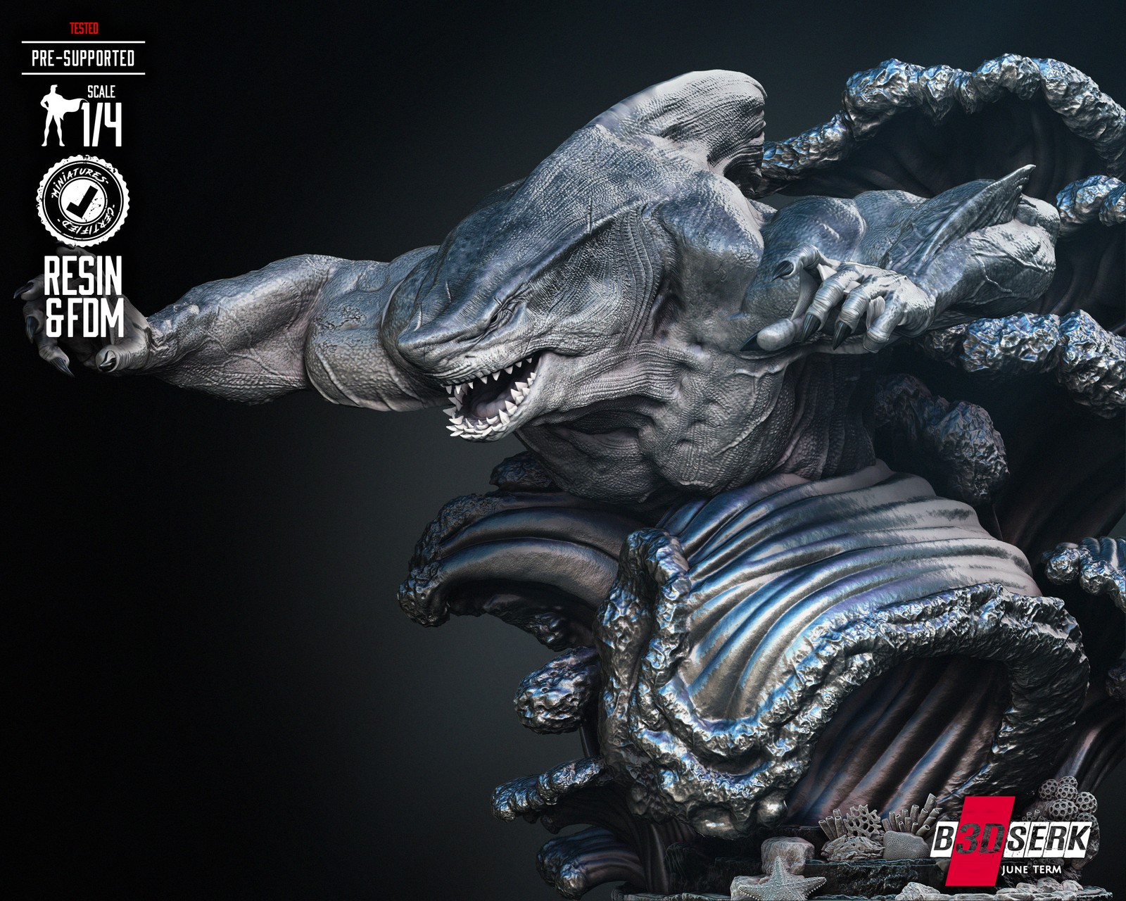 King Shark Bust Portrait - Image 5