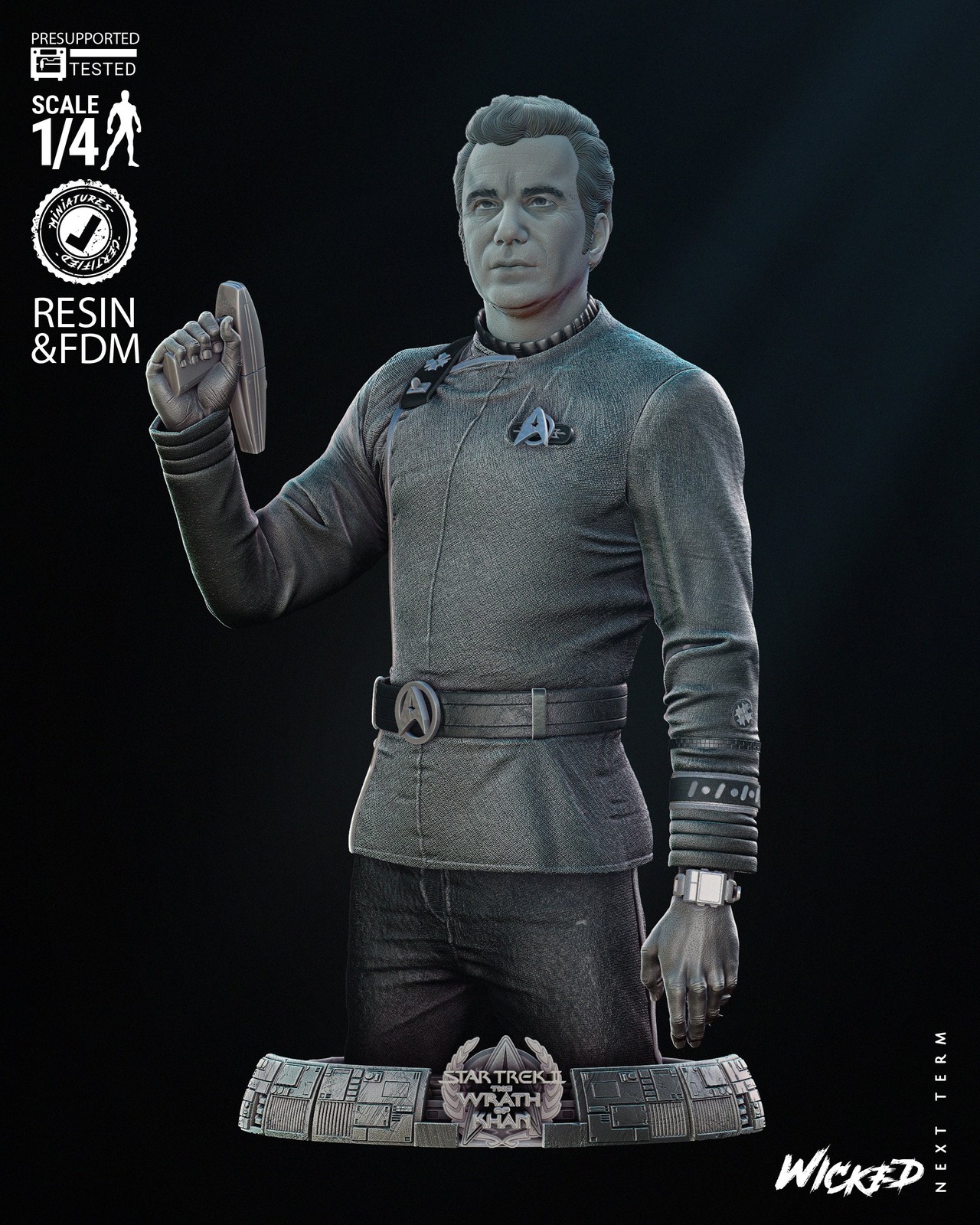 Kirk The Wrath of Khan - Bust (Star Trek)