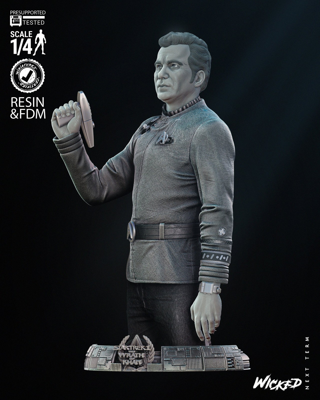 Kirk The Wrath of Khan - Bust (Star Trek) - Image 2