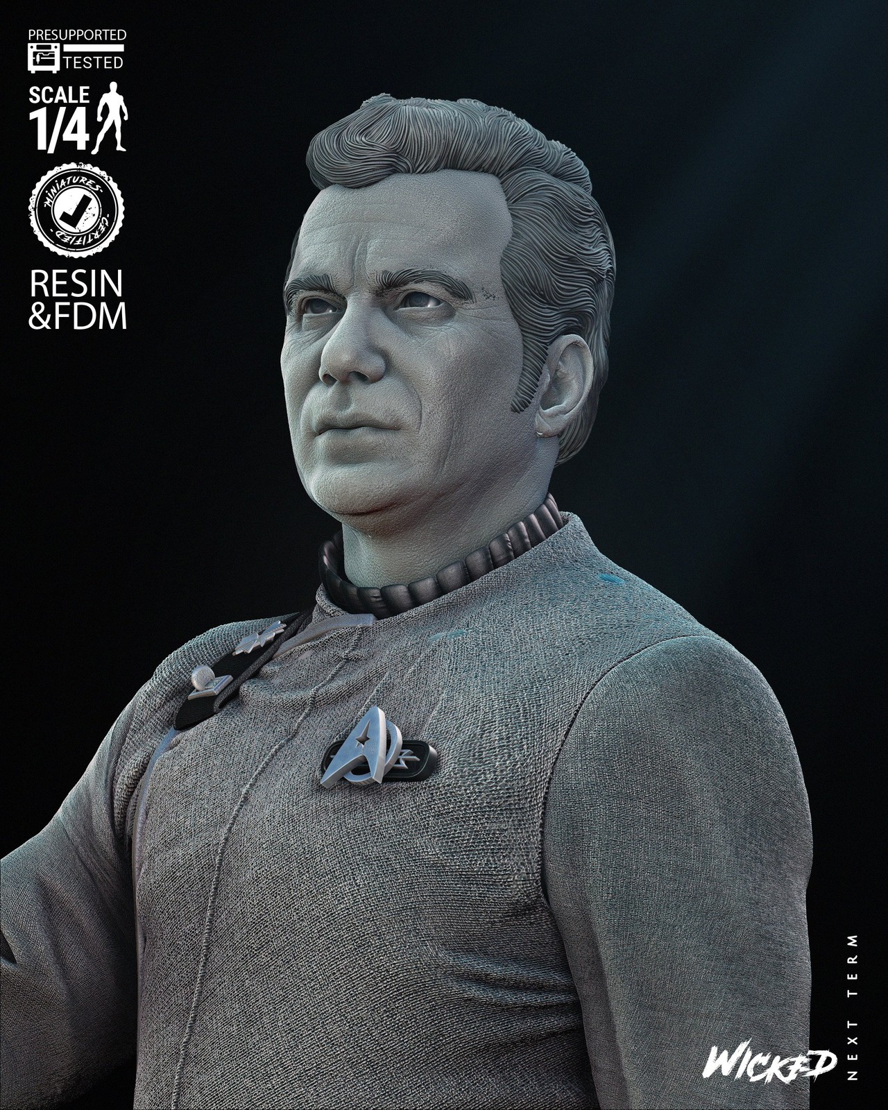 Kirk The Wrath of Khan - Bust (Star Trek) - Image 4