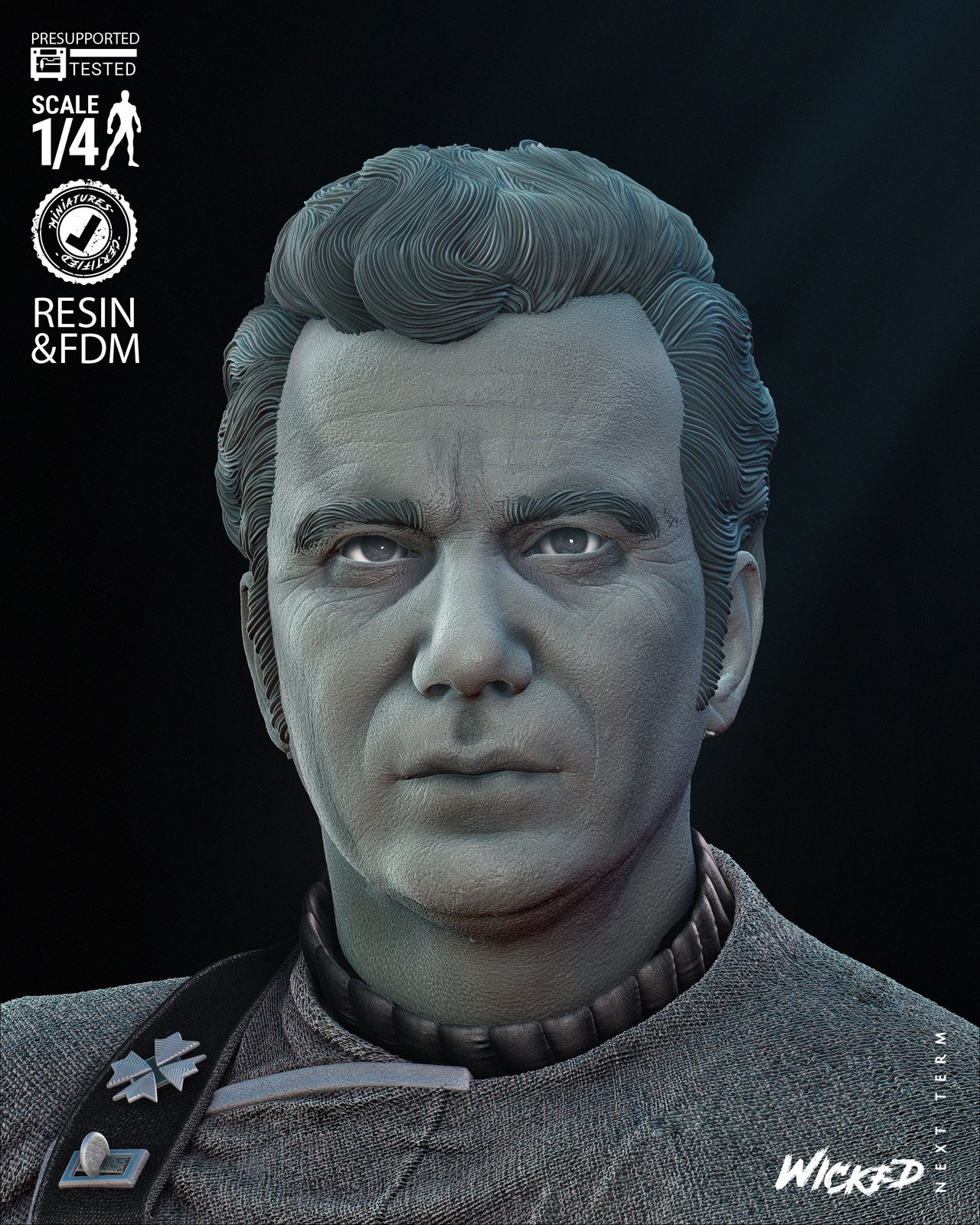 Kirk The Wrath of Khan - Bust (Star Trek) - Image 5