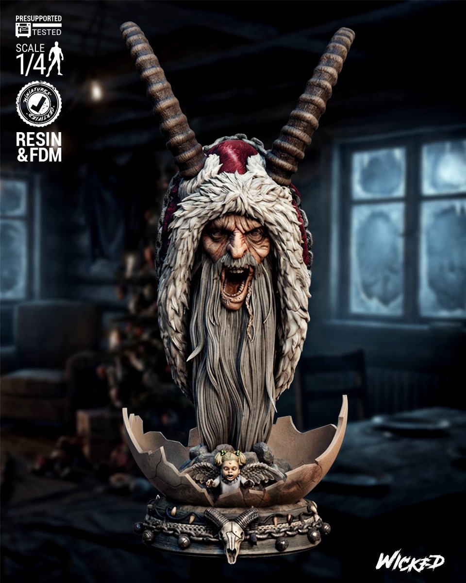 Krampus Portrait Bust