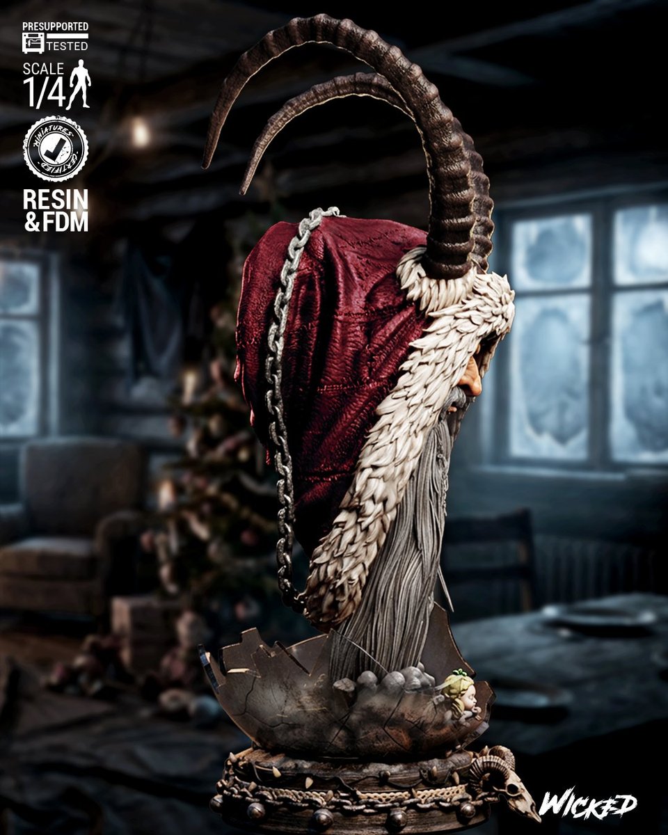 Krampus Portrait Bust - Image 2