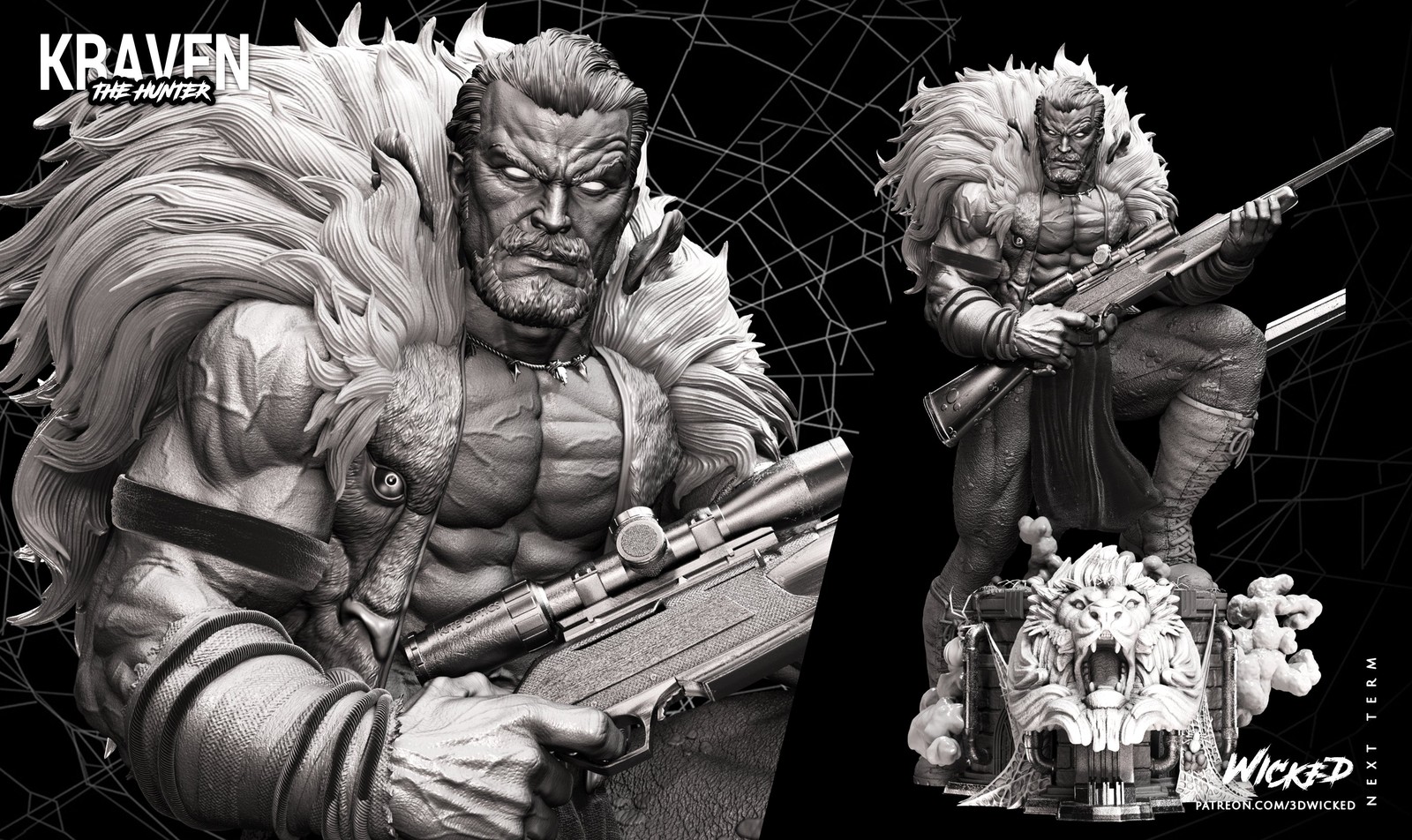 Marvel Kraven Sculpture
