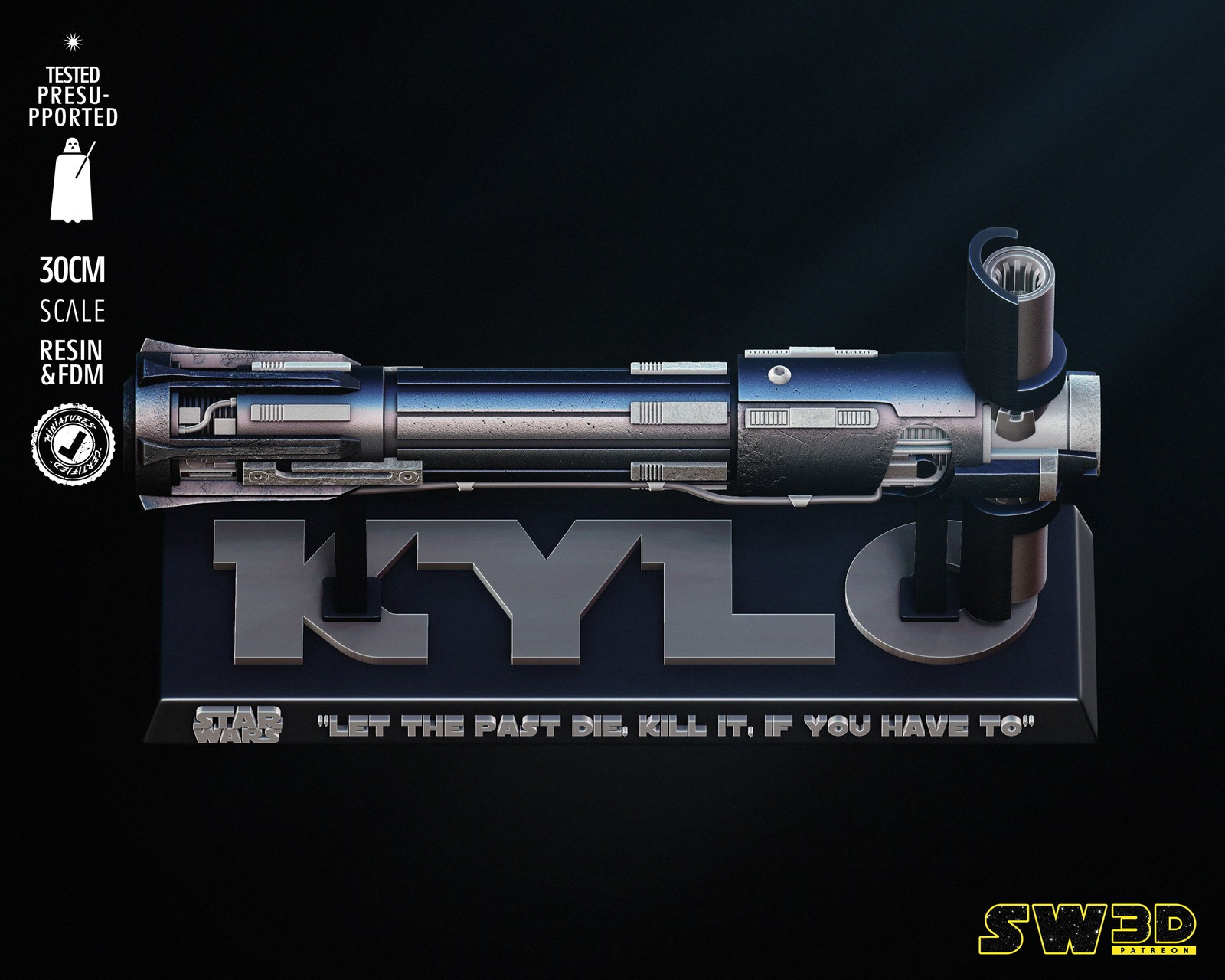 Kylo Ren Lightsaber Sculpture - Image 5