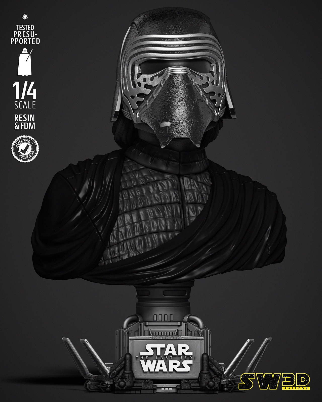 Kylo Ren Bust Portrait - Image 2