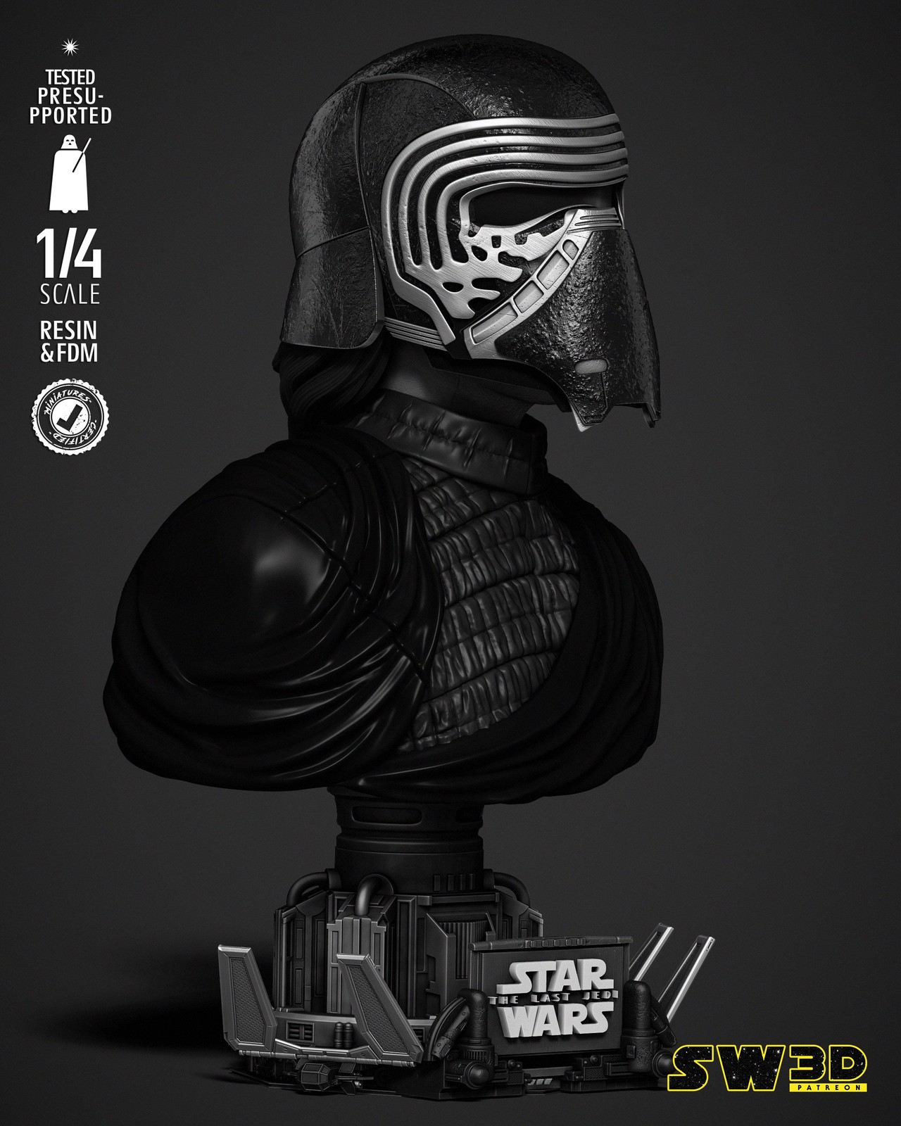 Kylo Ren Bust Portrait - Image 4