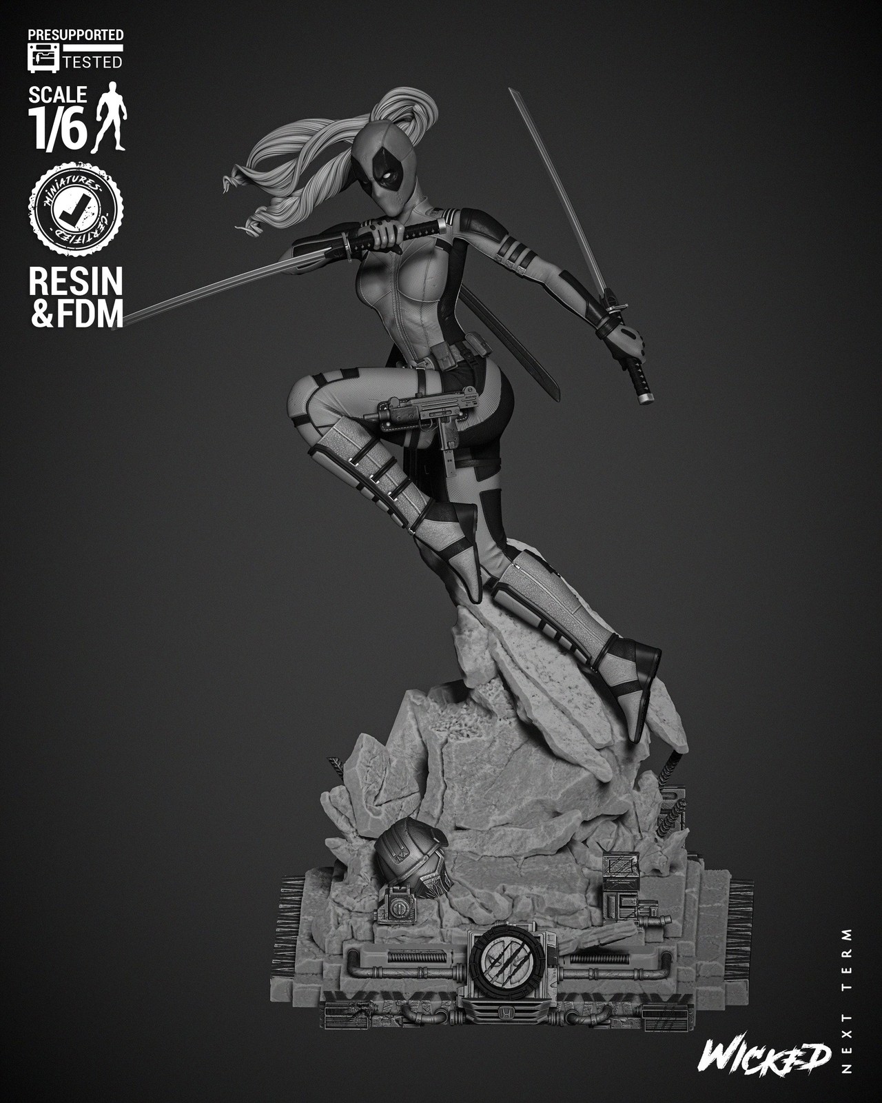 Marvel Lady Deadpool Sculpture
