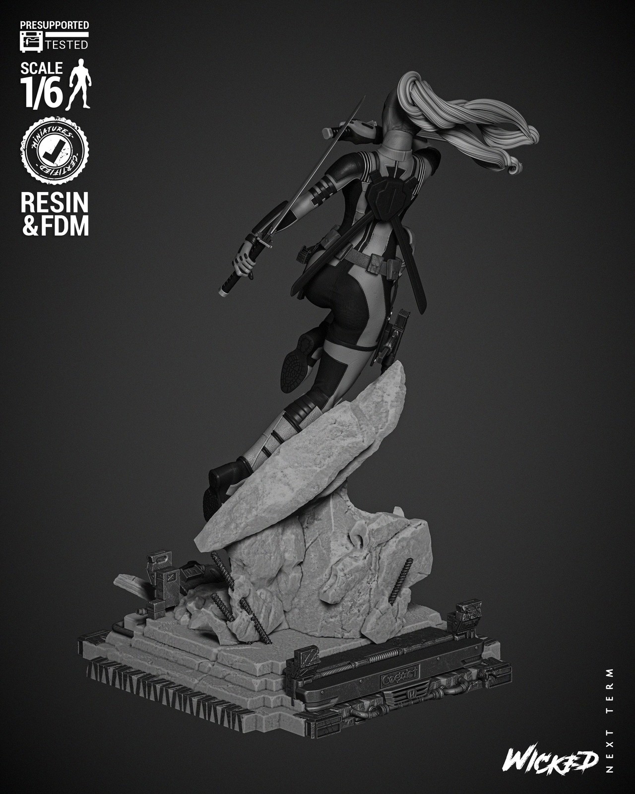 Marvel Lady Deadpool Sculpture - Image 5