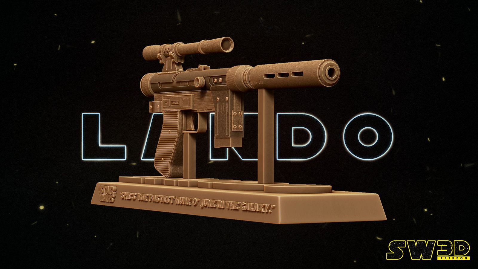 Lando Blaster Sculpture