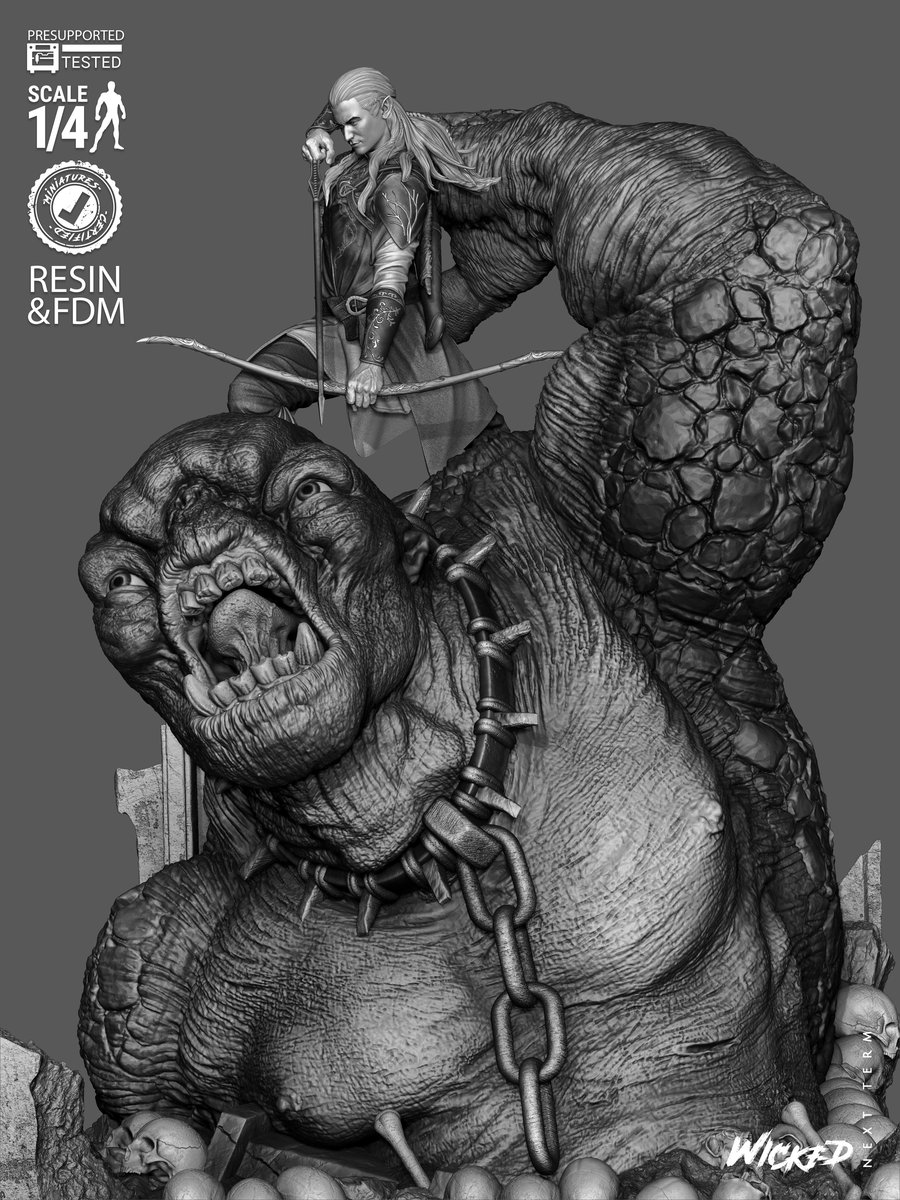 Legolas Vs Troll Diorama (Lite Version) - Image 5