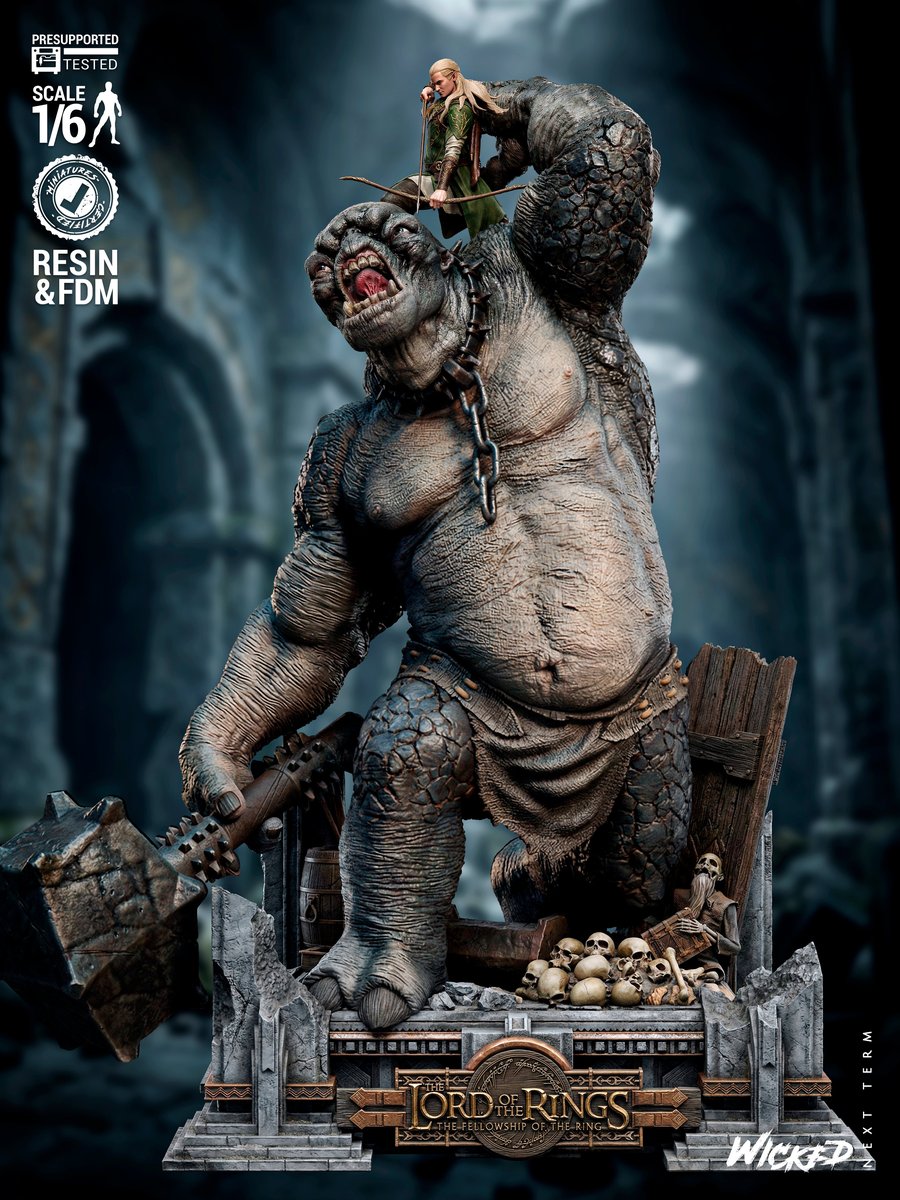Legolas Vs Troll Diorama