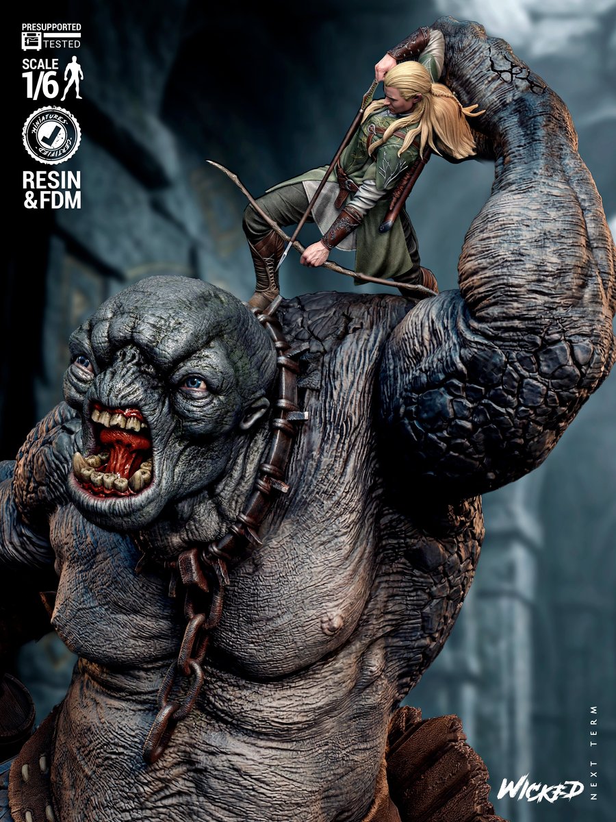 Legolas Vs Troll Diorama - Image 3