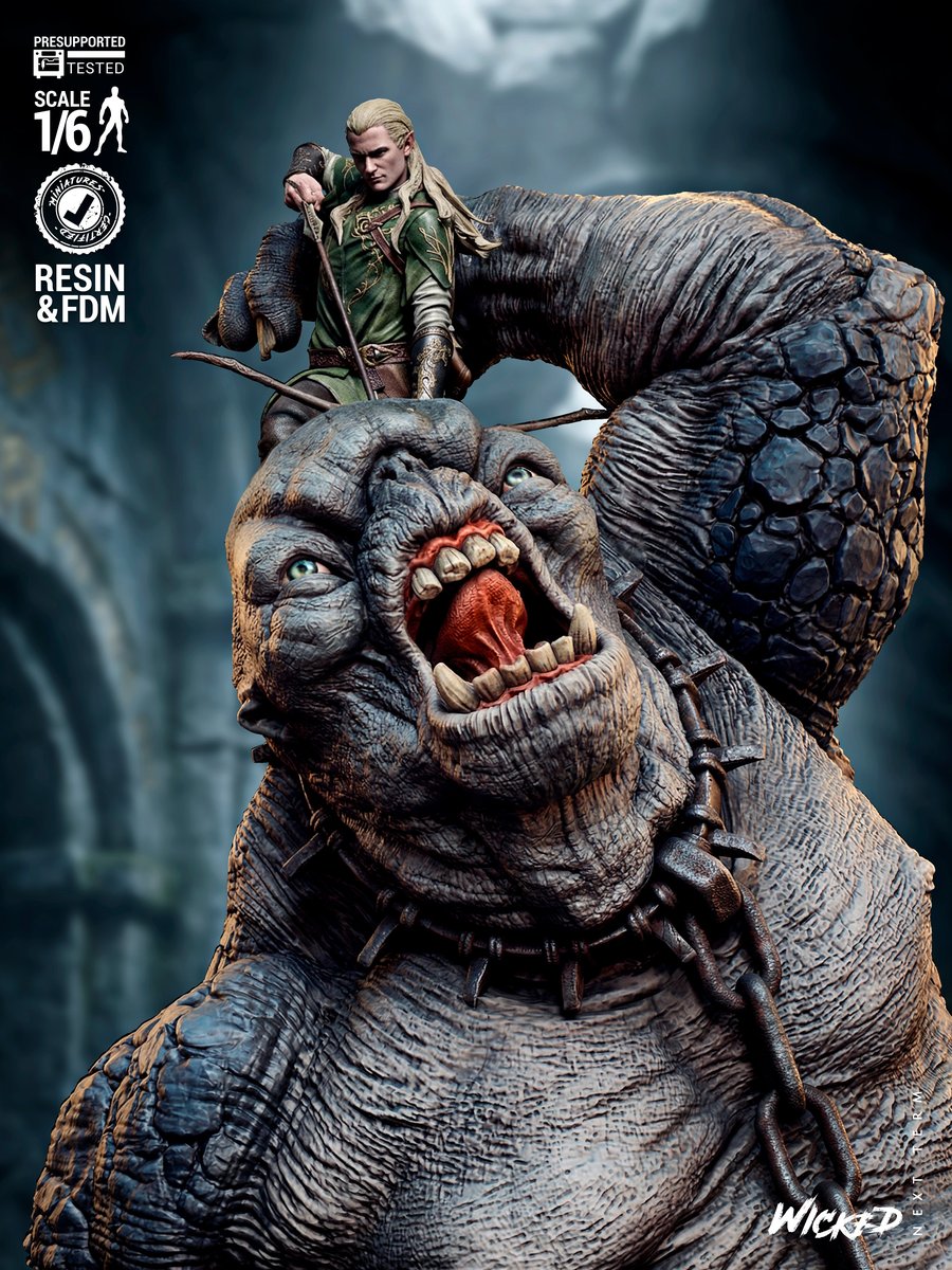 Legolas Vs Troll Diorama - Image 4