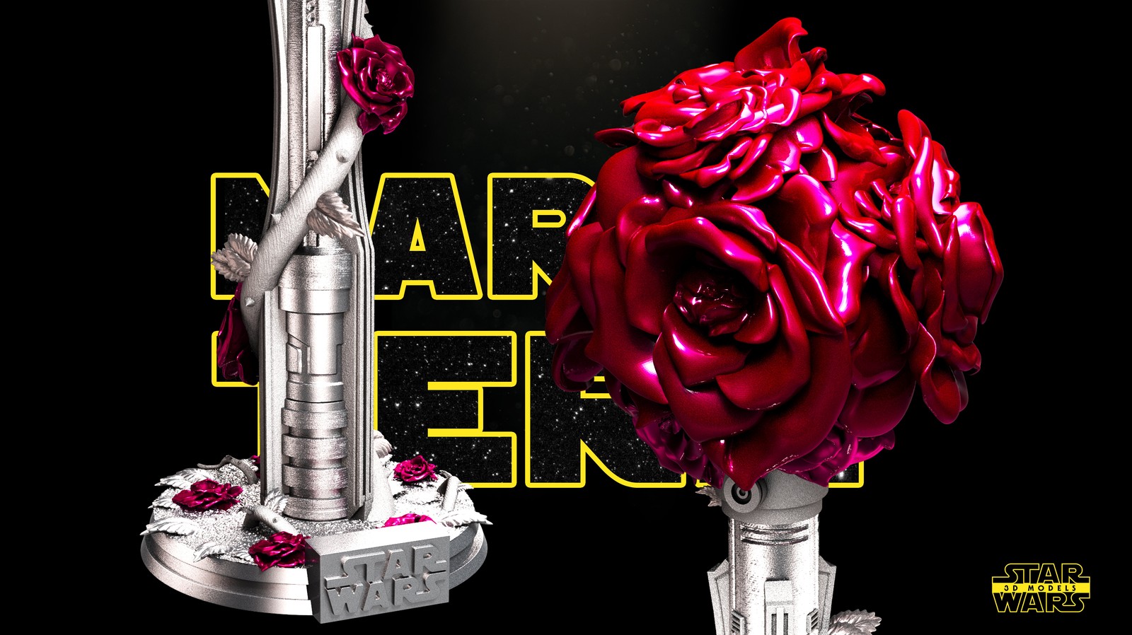 Lightsaber Vase Sculpture - Image 3
