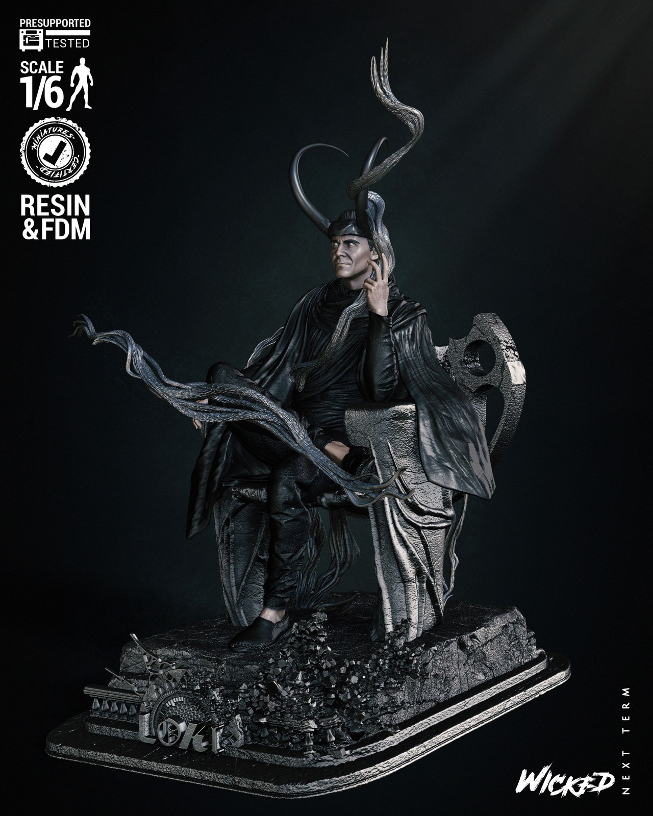 Marvel Loki Throne Bust - Image 4