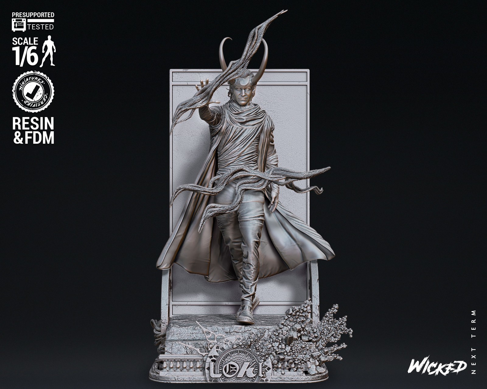 Marvel Loki God Sculpture - Image 2