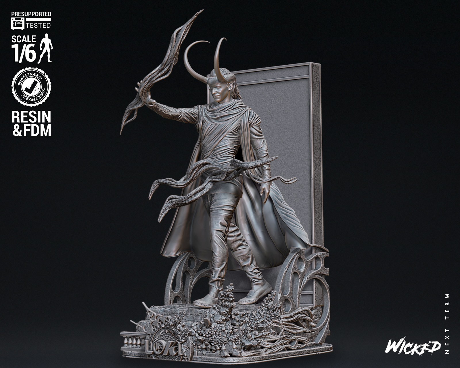 Marvel Loki God Sculpture - Image 3