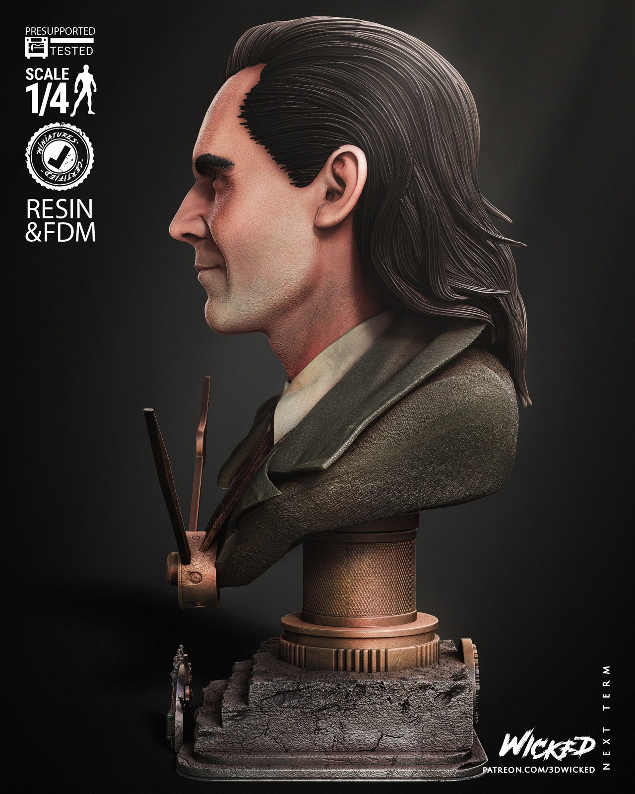 Marvel Loki Portrait Bust - Image 3