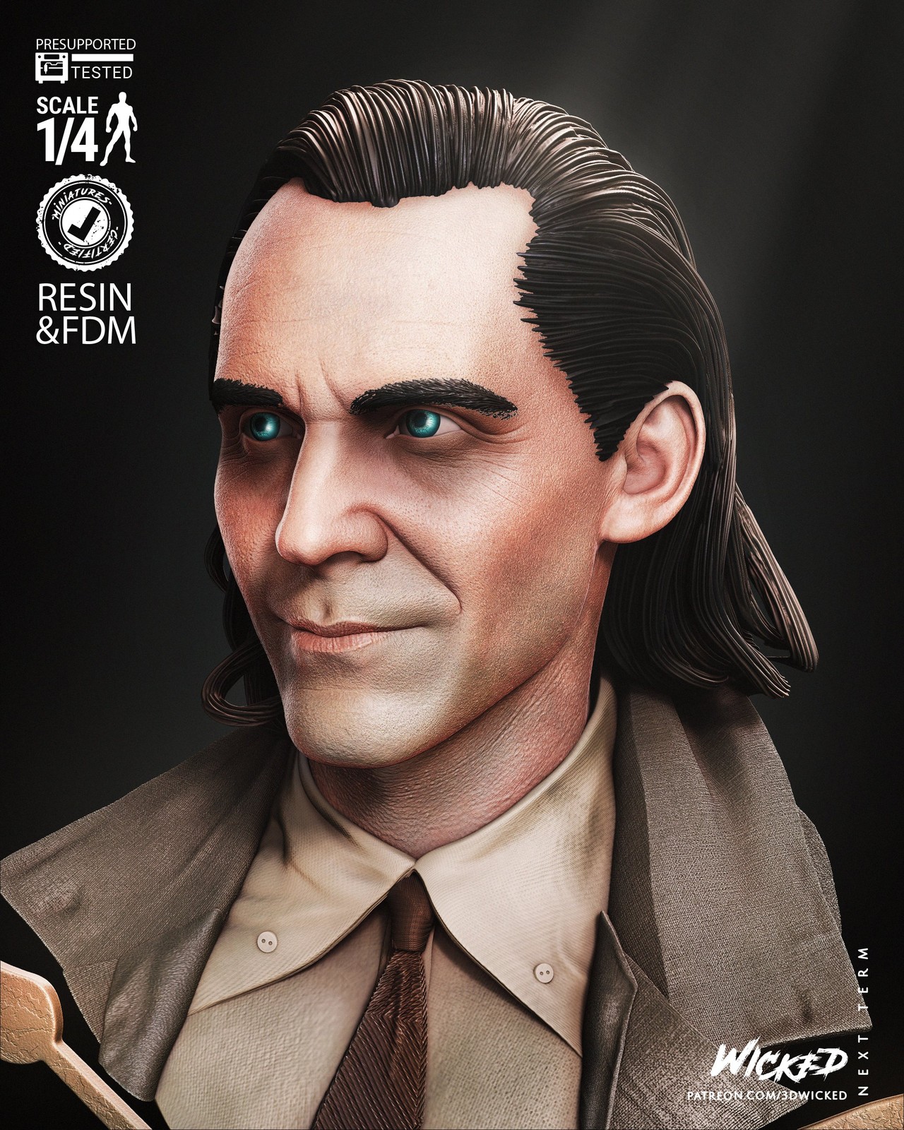 Marvel Loki Portrait Bust - Image 4