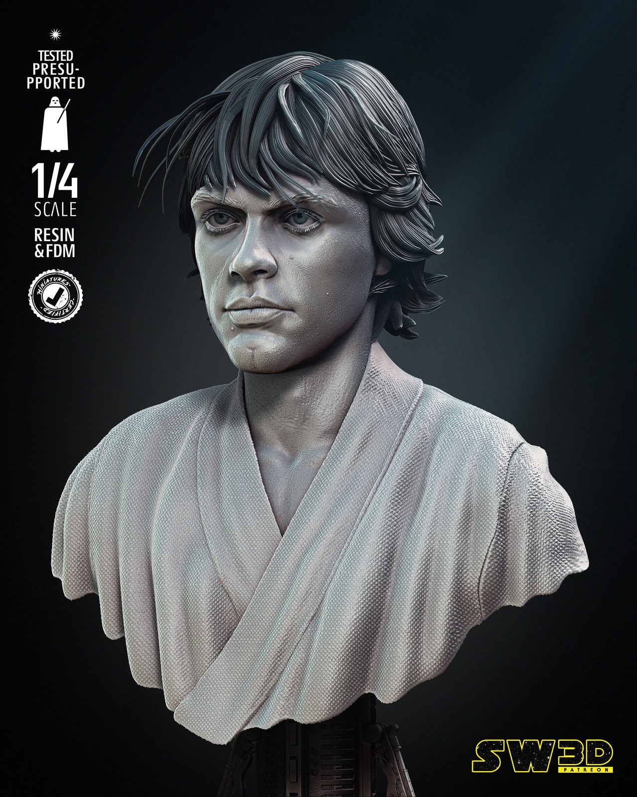 New Hope Luke Skywalker Bust Portrait - Image 2