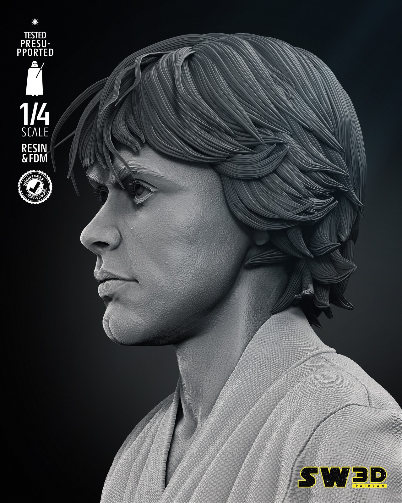 New Hope Luke Skywalker Bust Portrait - Image 5