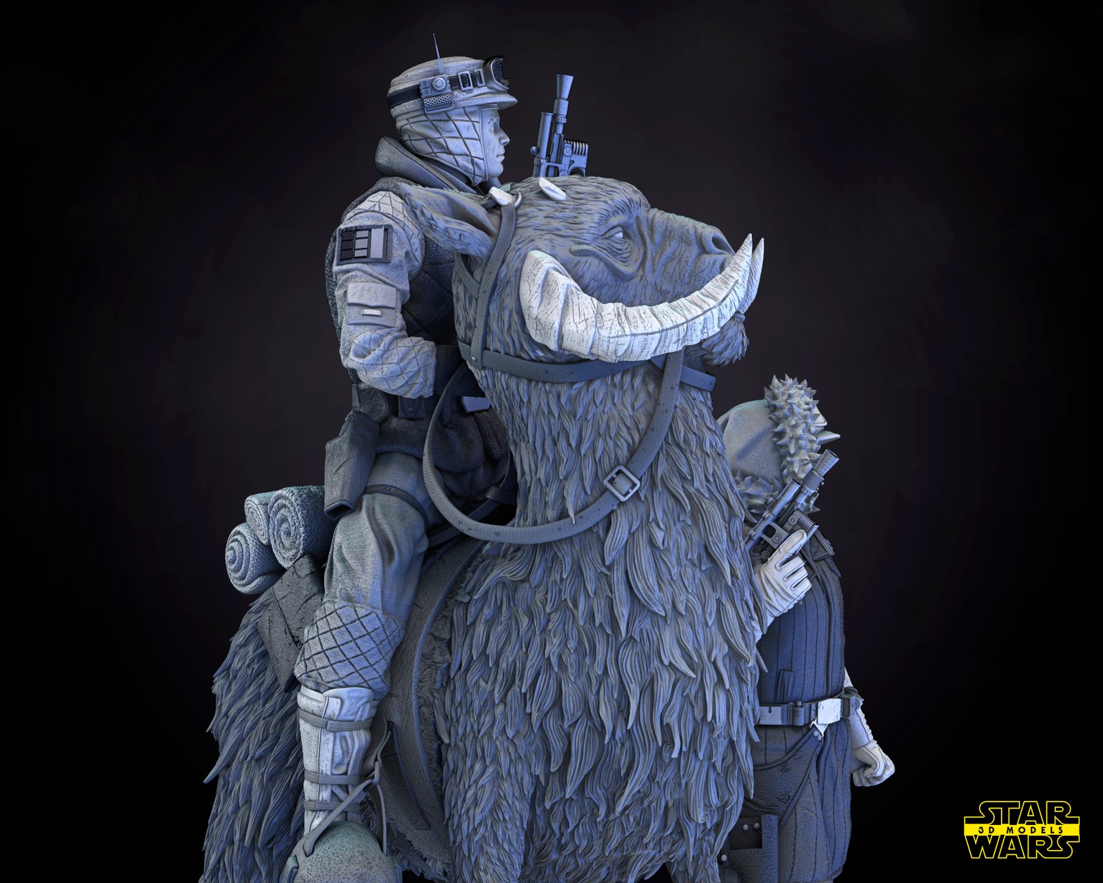 Luke and Han Solo Diorama Base - Image 2