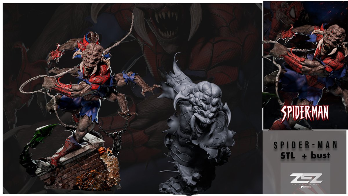 Man Spider Bust - Image 2