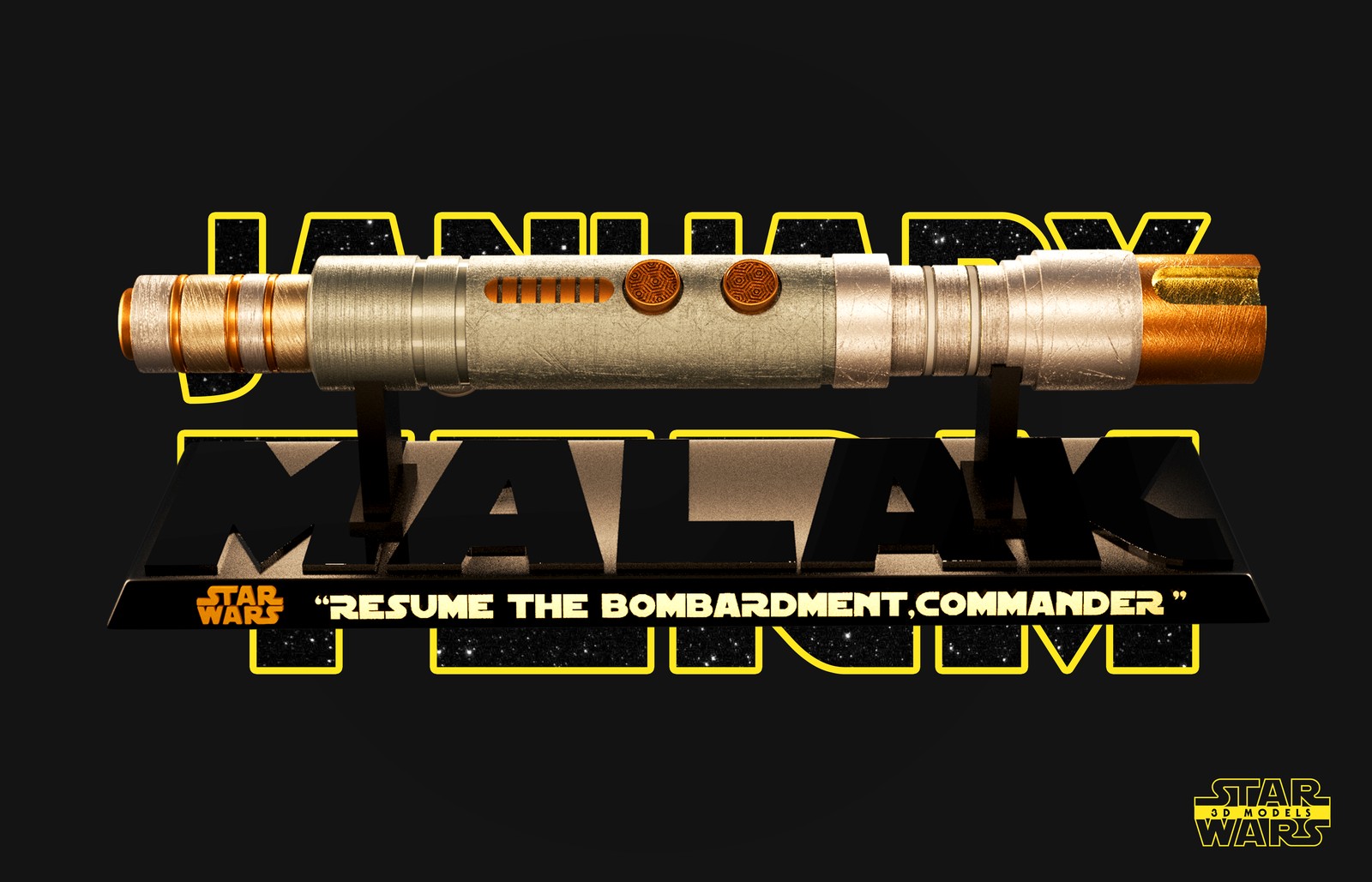 Darth Malak Lightsaber Sculpture