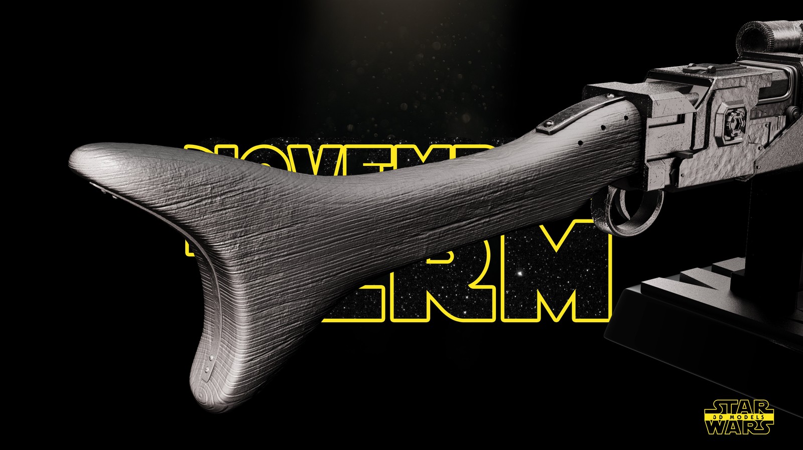 Mandalorian Amber Phase Pulse Blaster Weapon Sculpture - Image 5