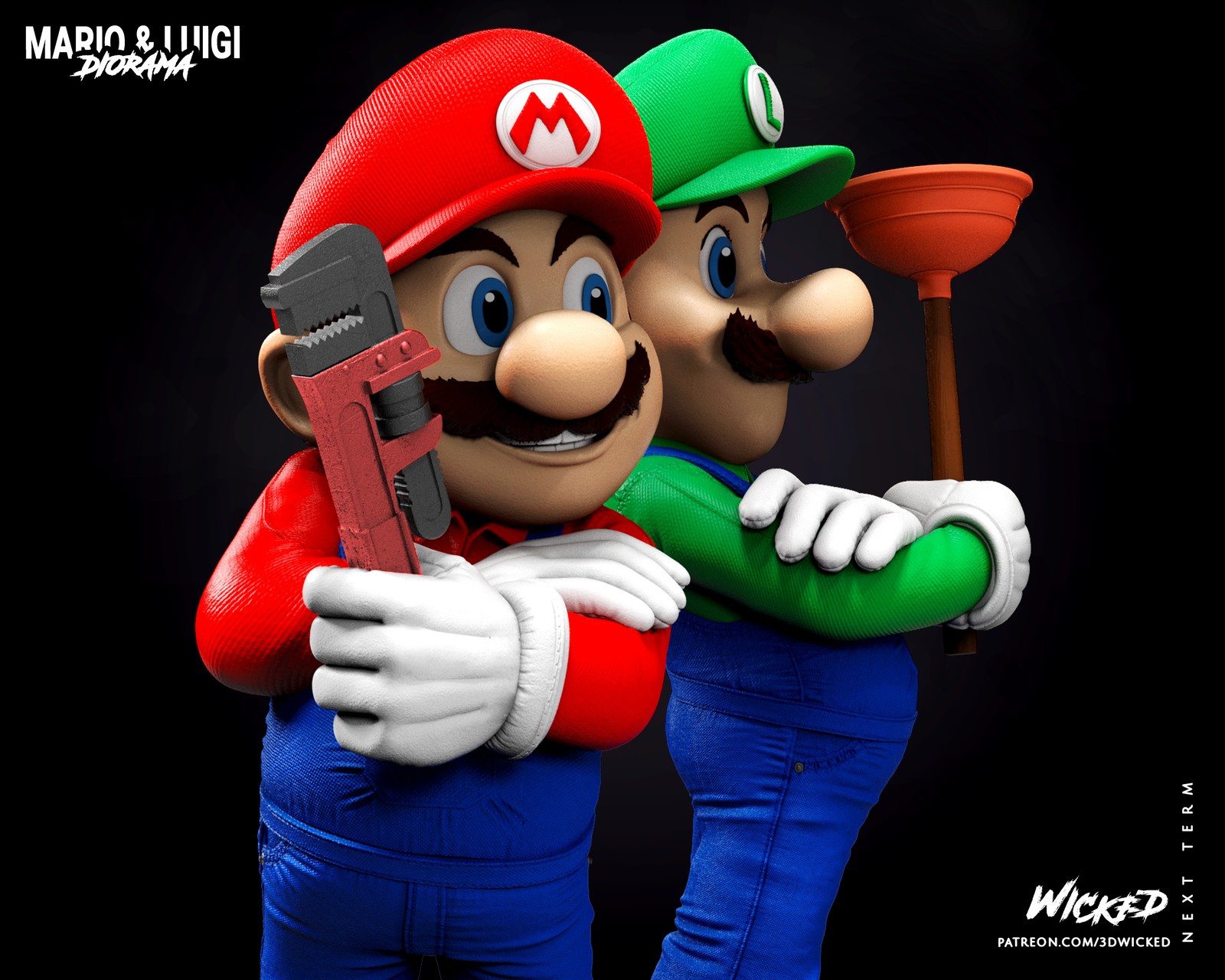 Video Game Mario and Luigi Sculpture - Image 5