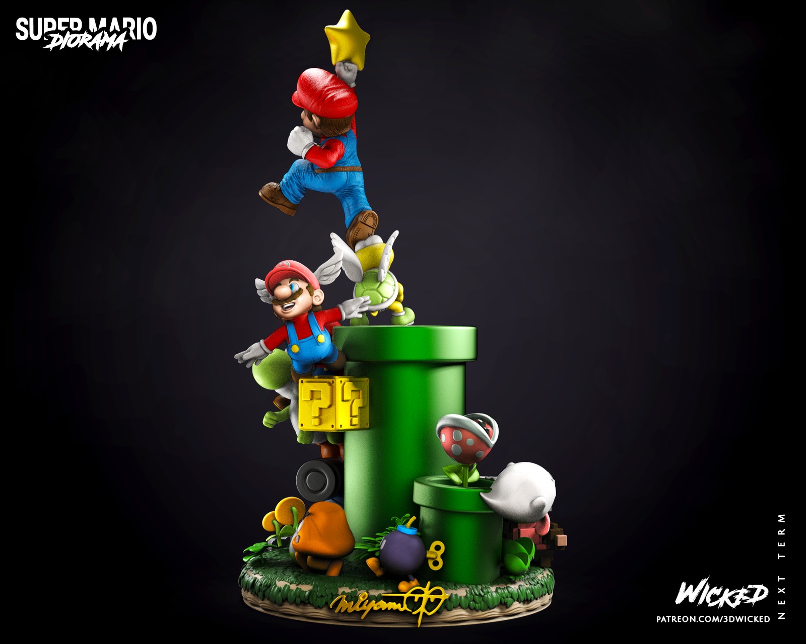 Super Mario Diorama Complete Sculpture - Image 2