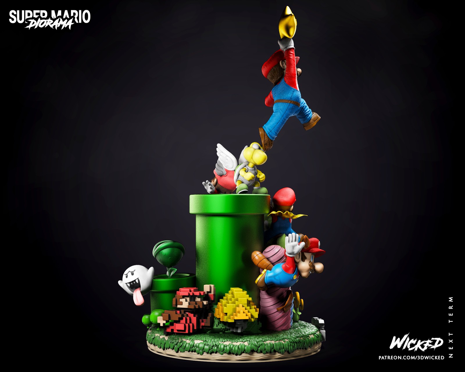Super Mario Diorama Complete Sculpture - Image 3