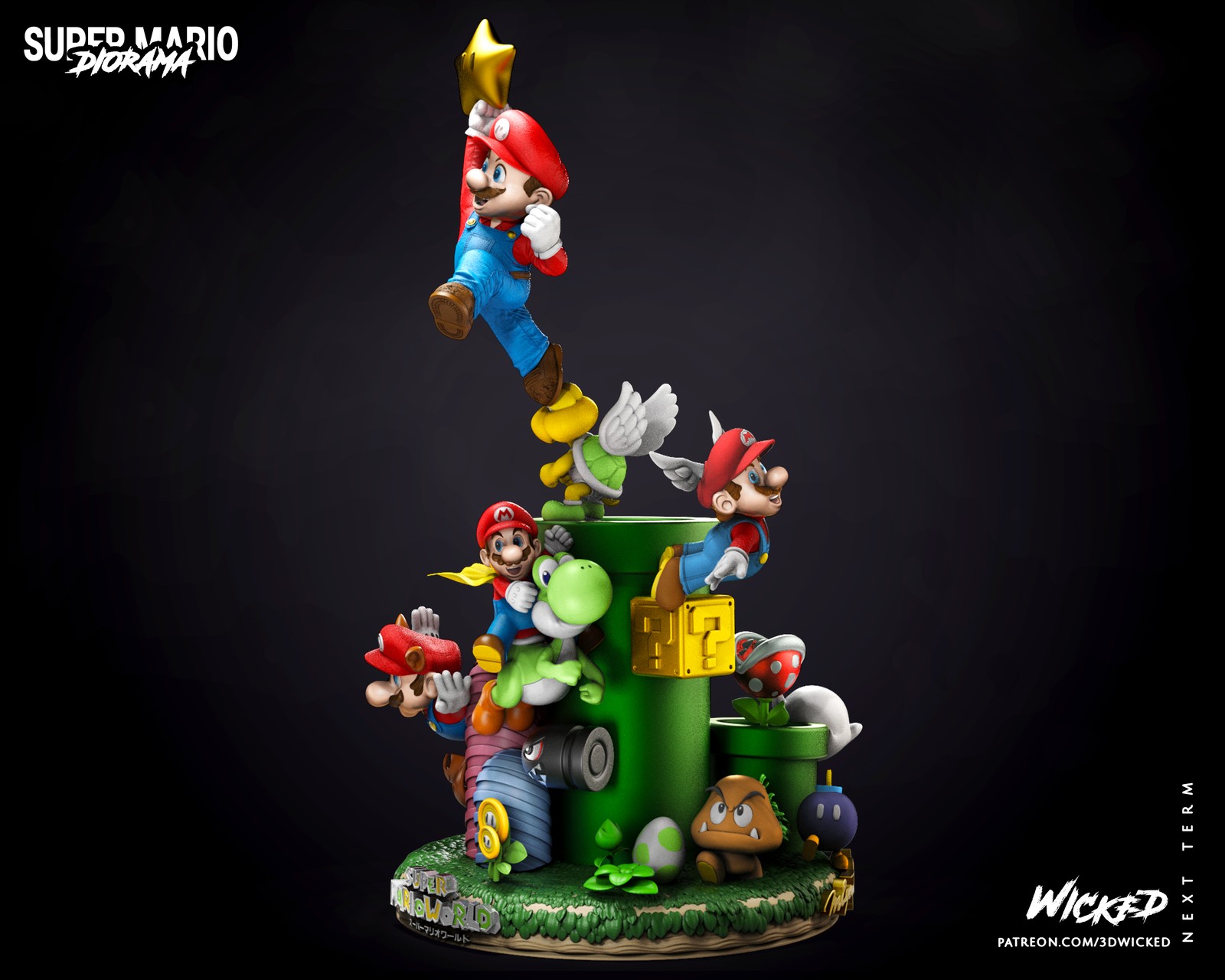 Super Mario Diorama Complete Sculpture - Image 4