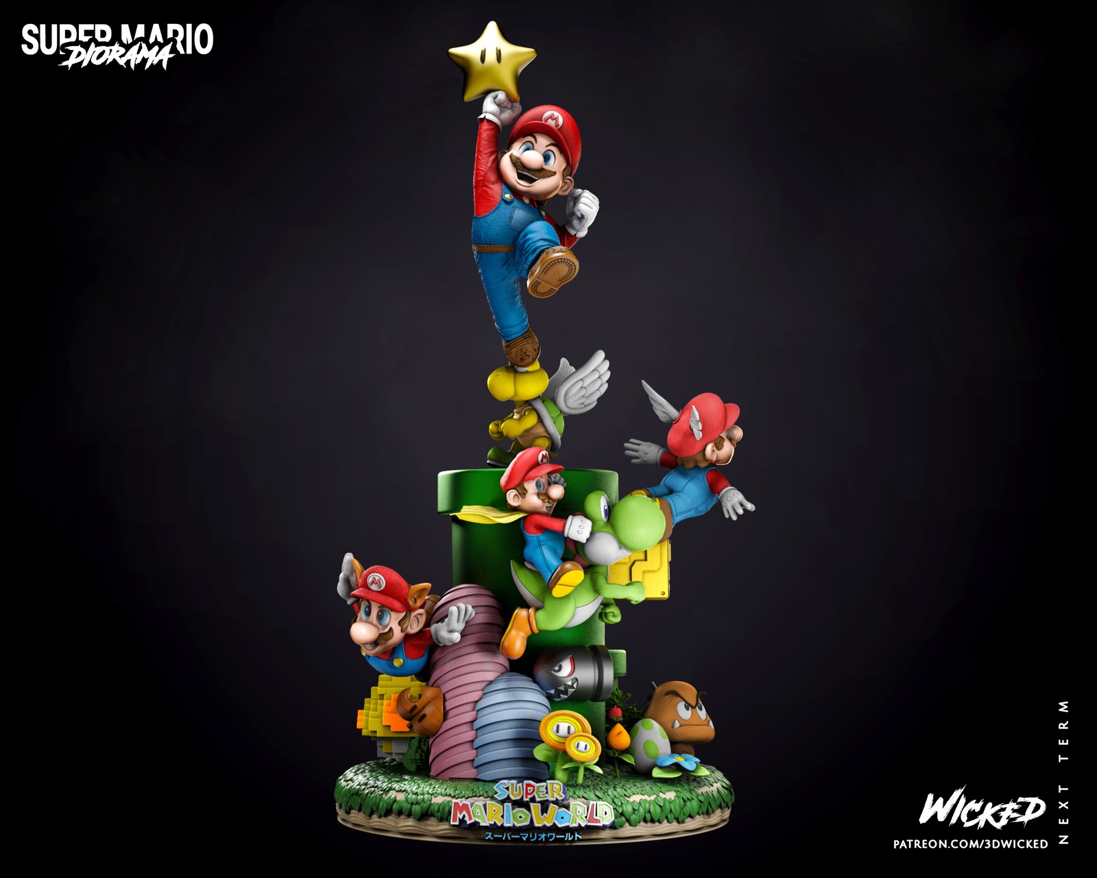 Super Mario Diorama Complete Sculpture - Image 5