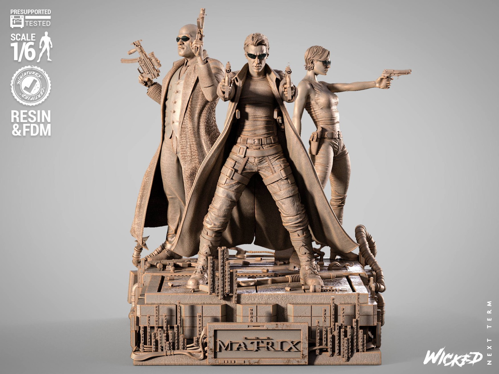 Neo, Trinity & Morpheus - Diorama (The Matrix)