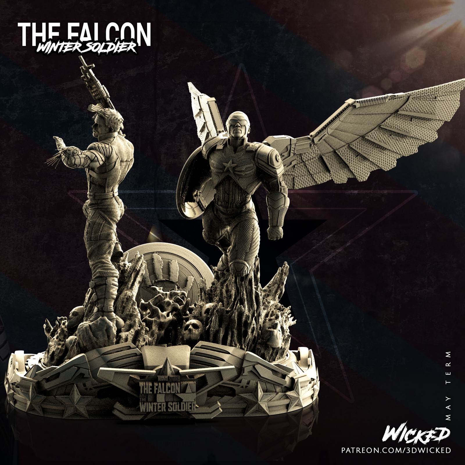 Marvel May Diorama: Winter Soldier + Falcon - Image 4