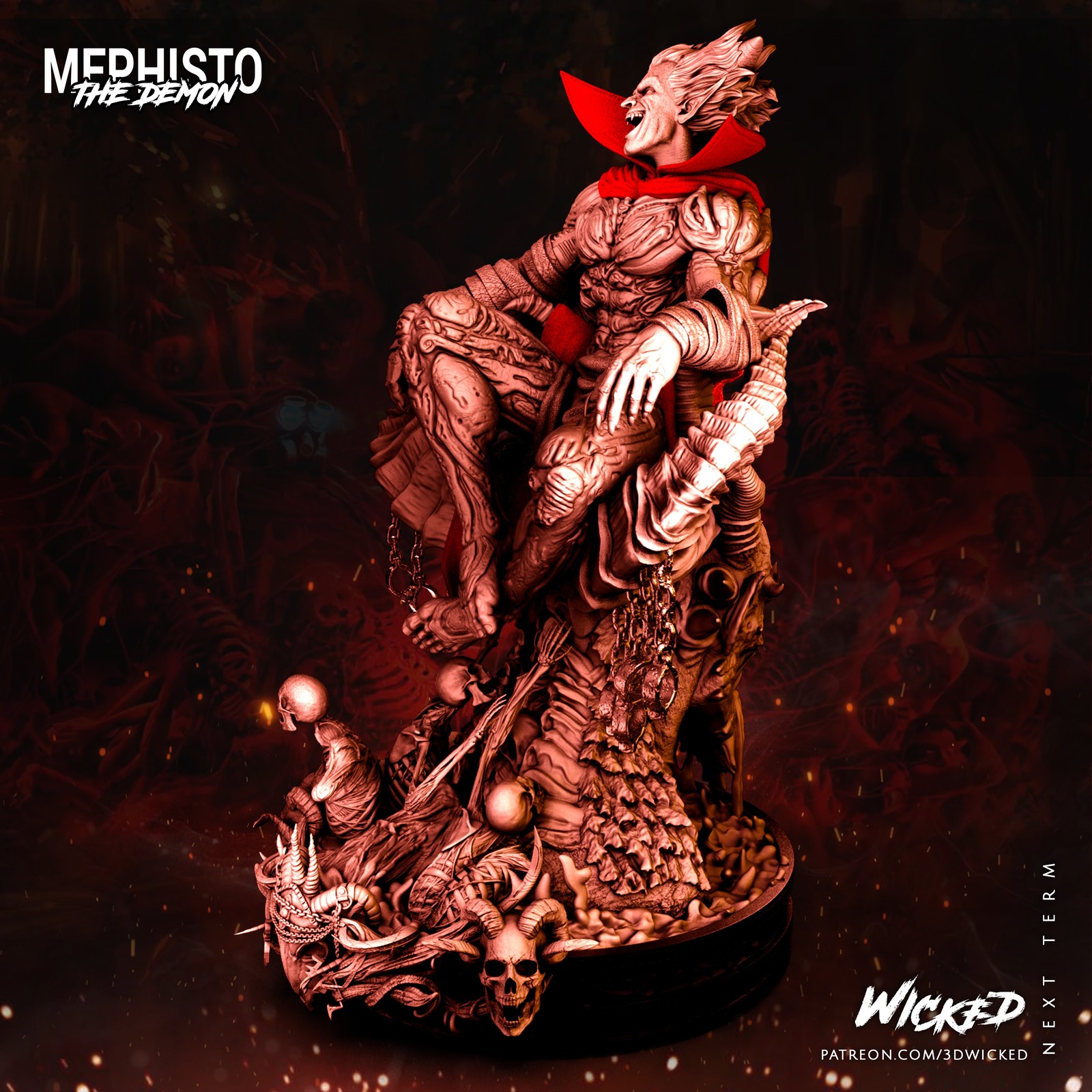 Marvel Mephisto Sculpture - Image 2