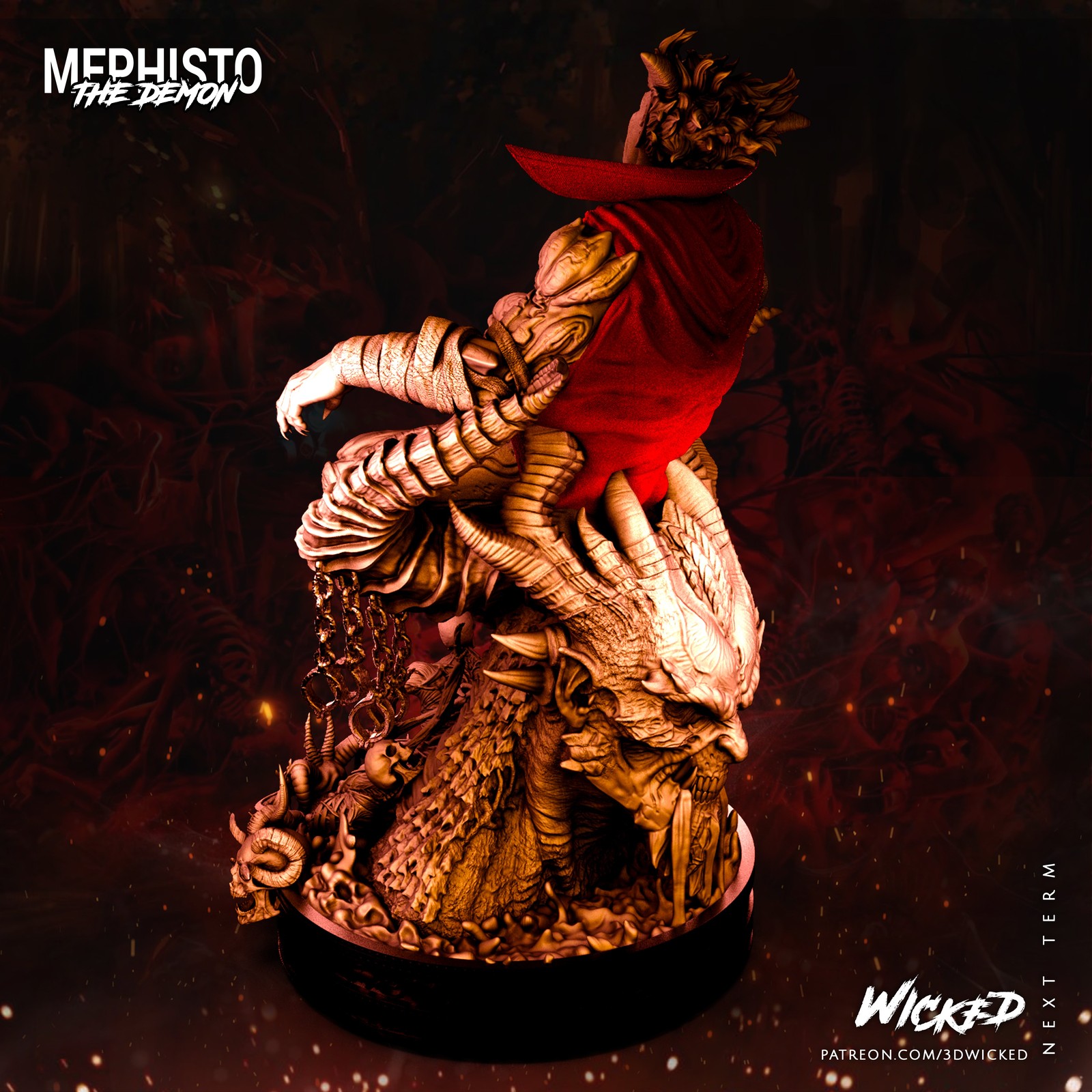 Marvel Mephisto Sculpture - Image 5