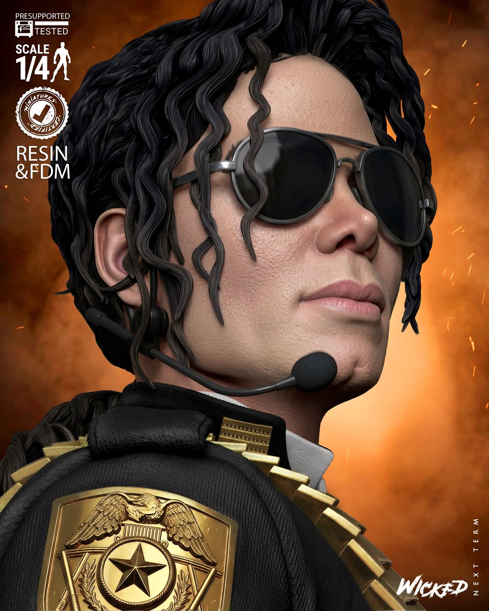 WILDCARD Music Michael Jackson 93 Portrait Bust - Image 3