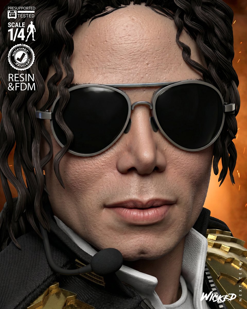 WILDCARD Music Michael Jackson 93 Portrait Bust - Image 4