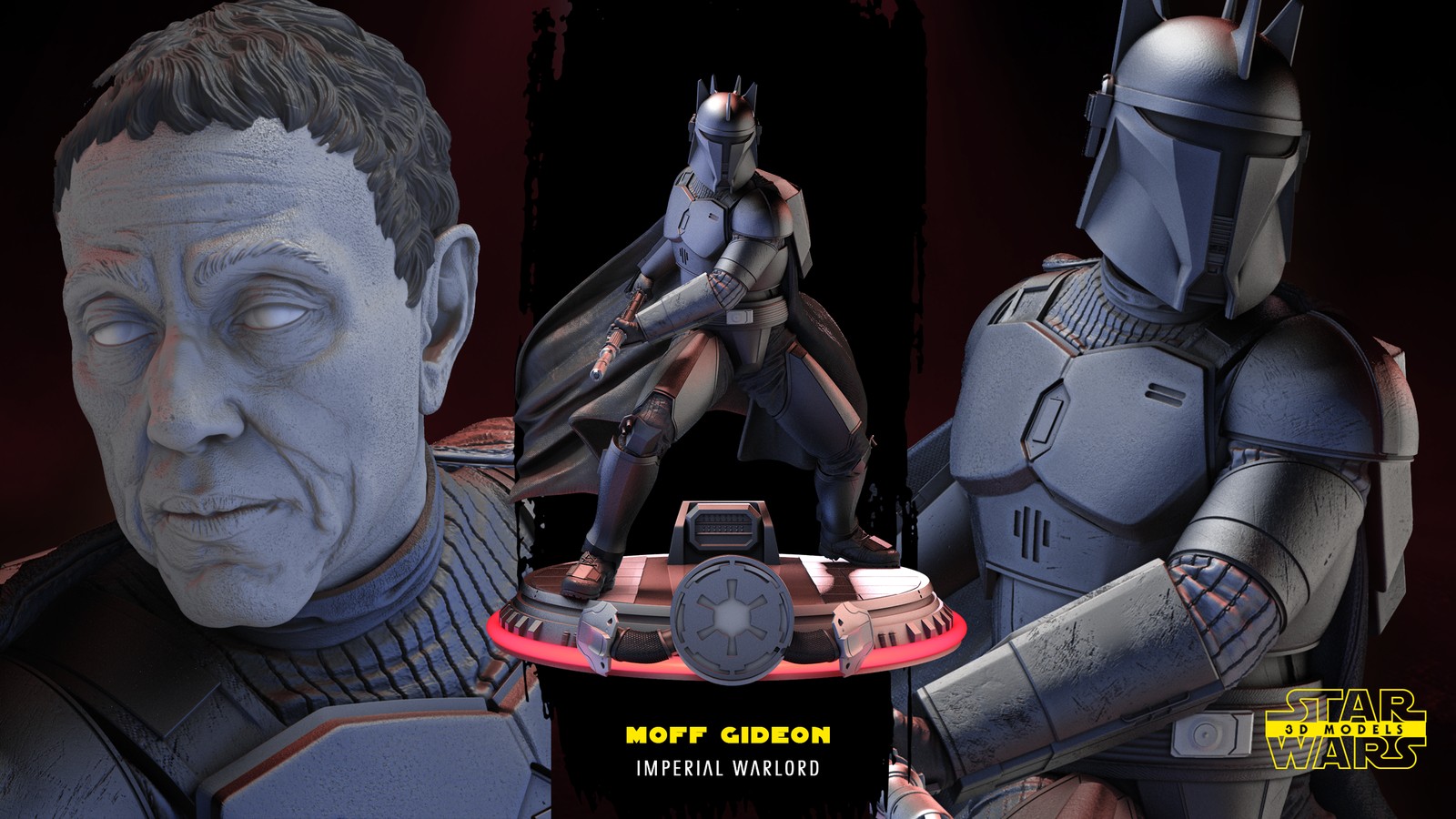 Moff Gideon Sculpture