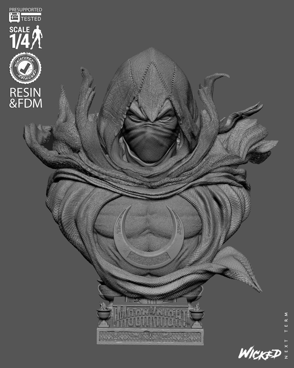 Moon Knight Gold Pedestal - Bust (Marvel)