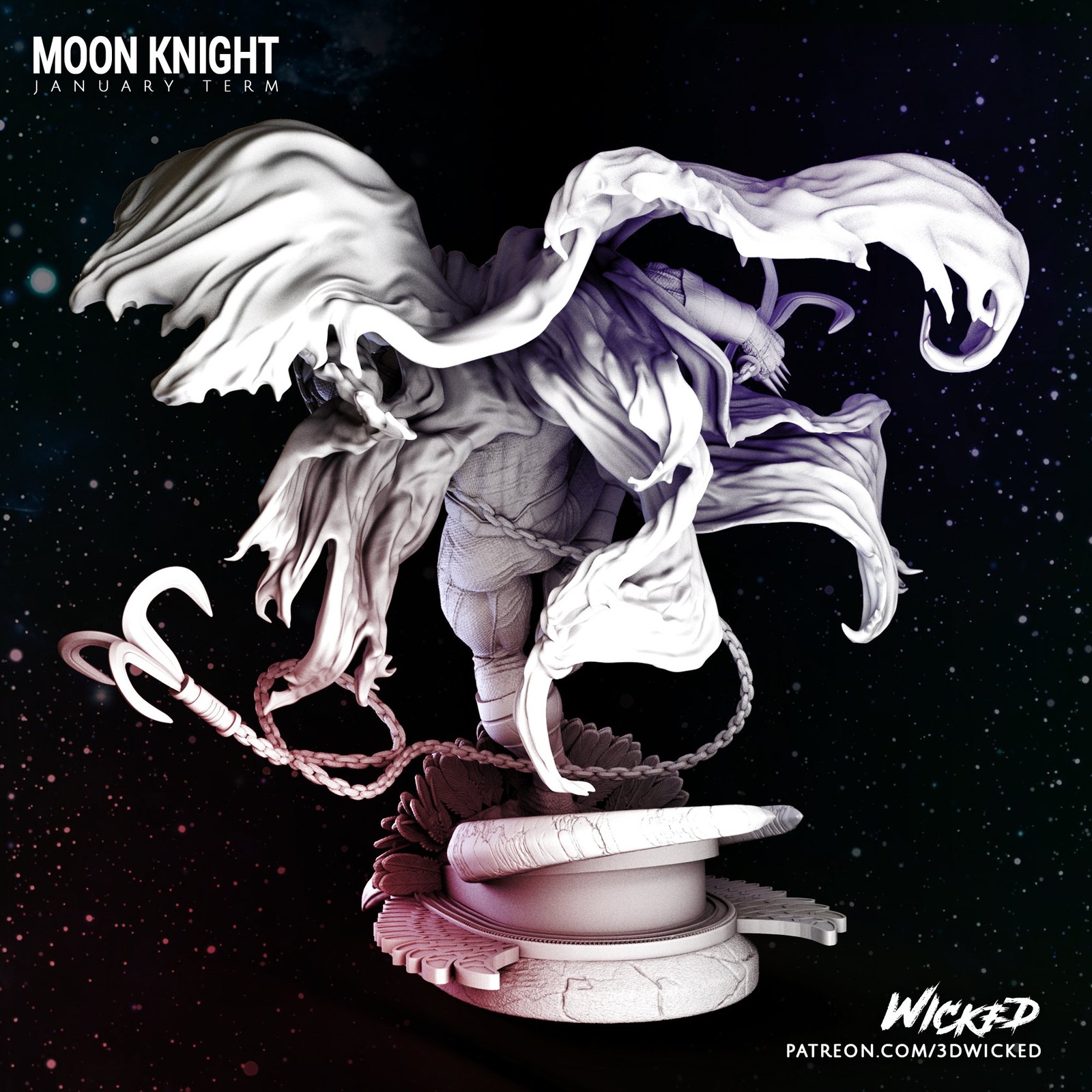 Marvel Moon Knight Sculpture - Image 4