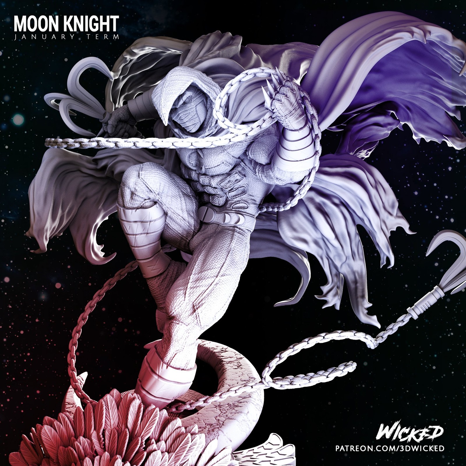 Marvel Moon Knight Sculpture - Image 5