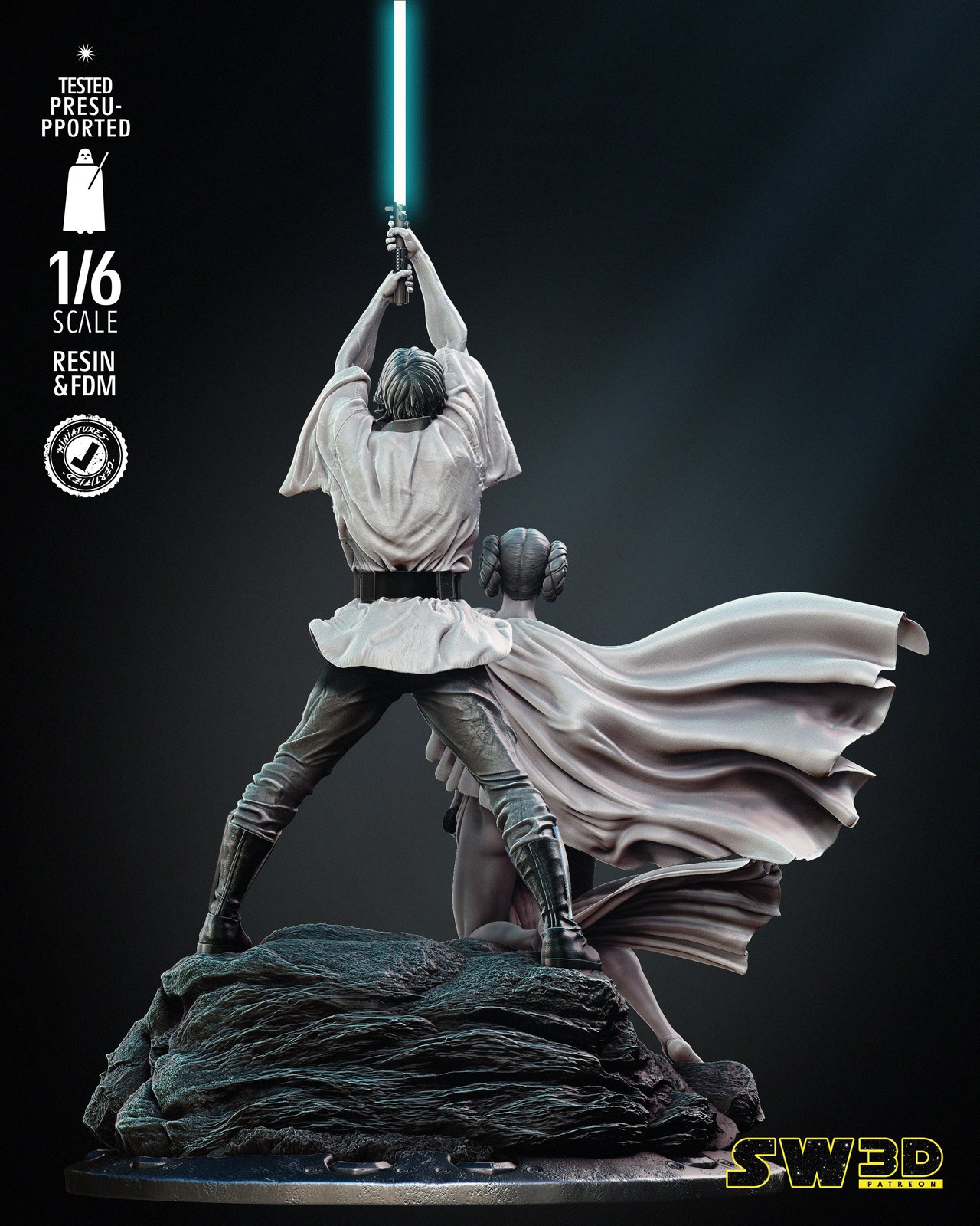 New Hope Luke and Leia Diorama - Image 2