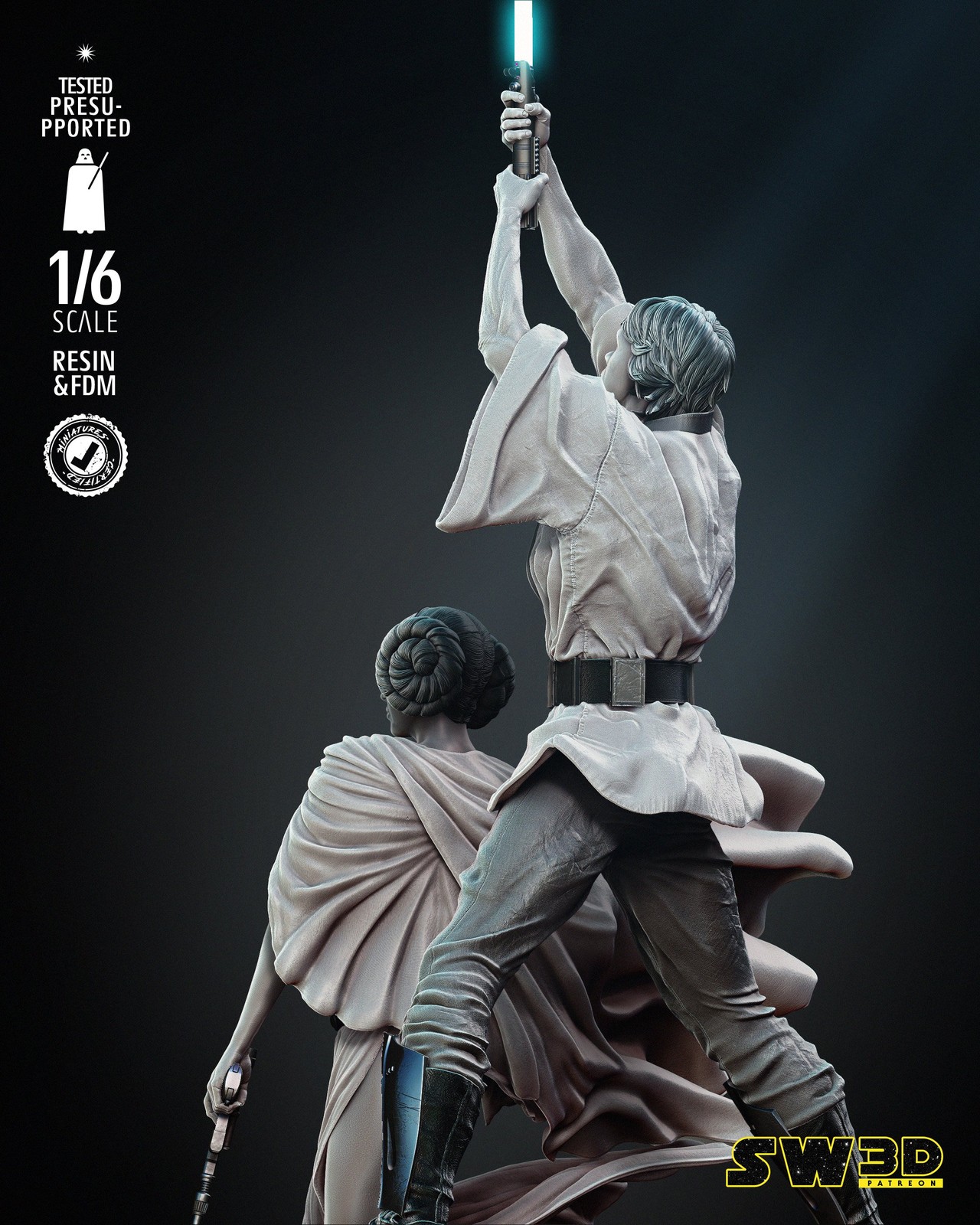 New Hope Luke and Leia Diorama - Image 3