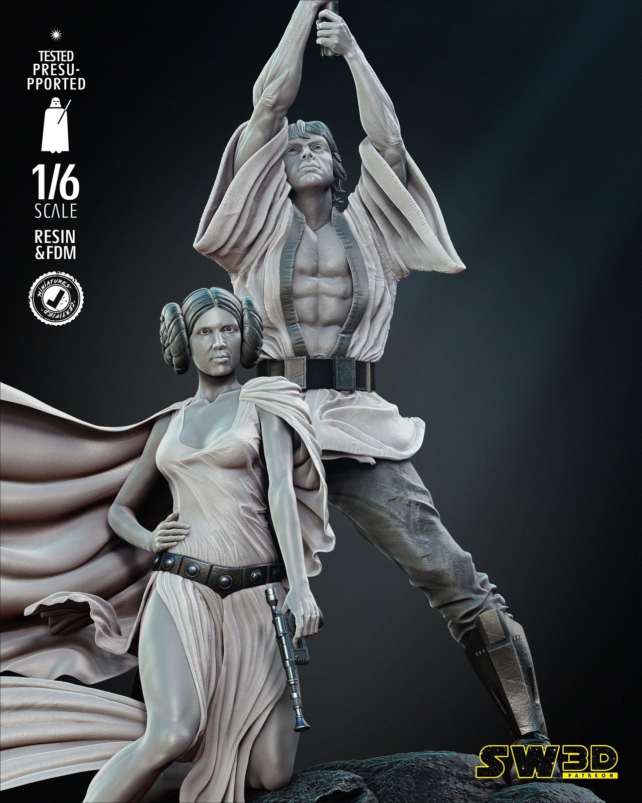 New Hope Luke and Leia Diorama - Image 4