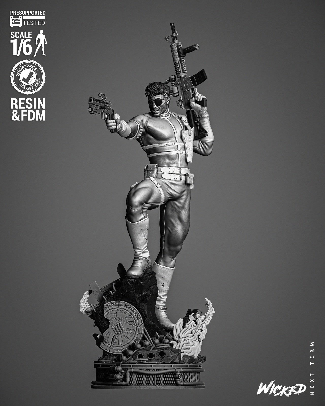 Marvel Nick Fury Sculpture - Image 2