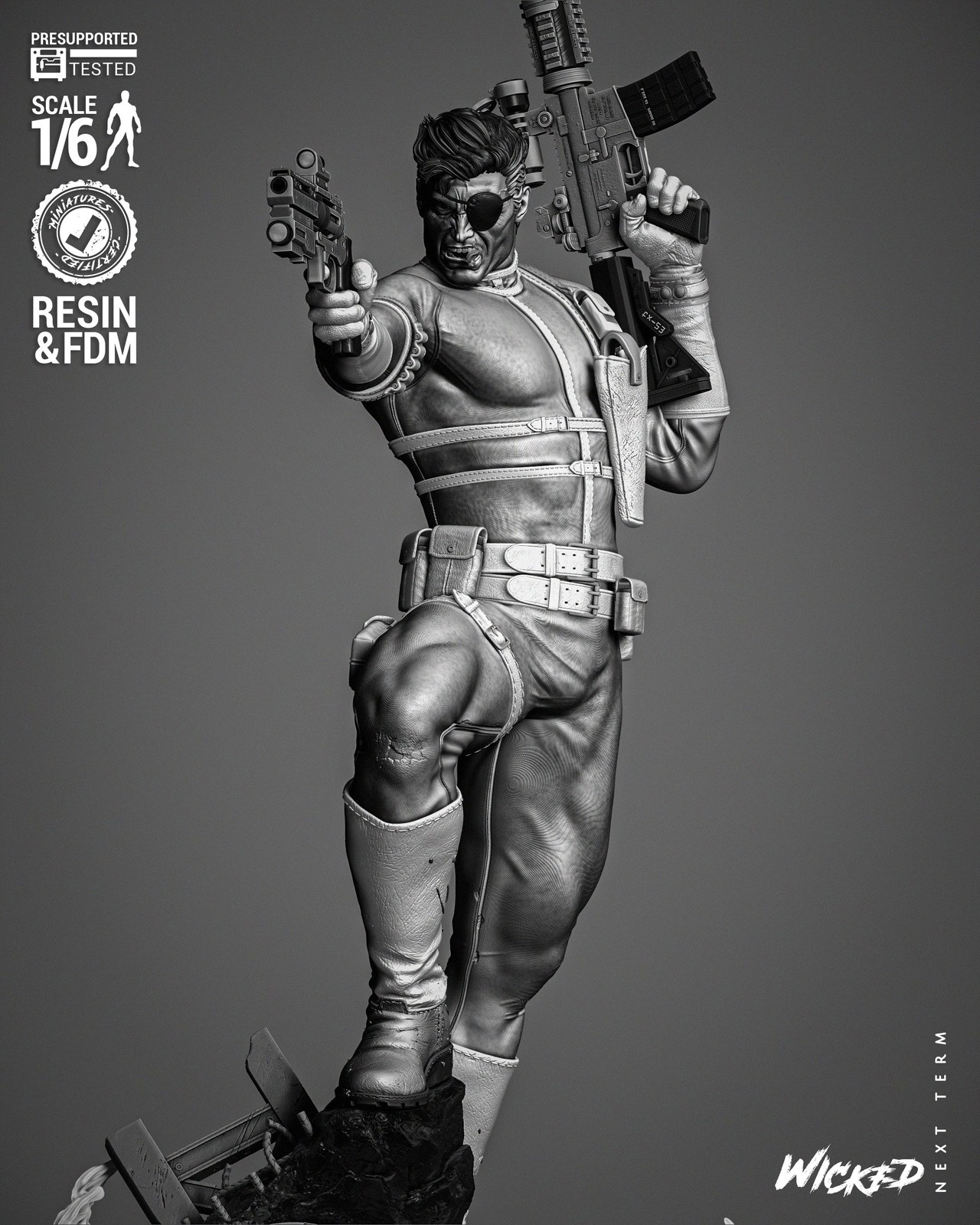 Marvel Nick Fury Sculpture - Image 5